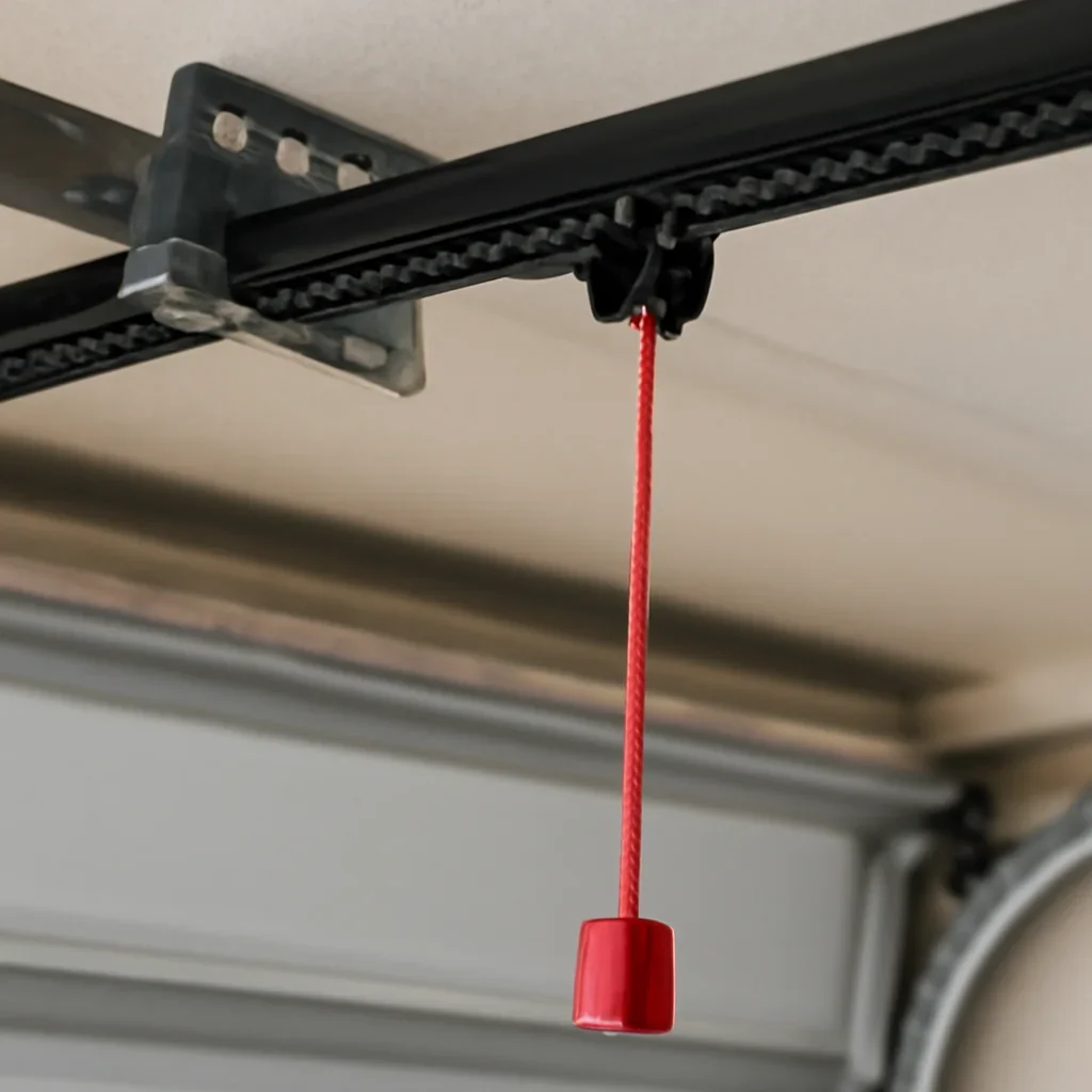 Close-up detail related to common garage door opener problems in willoughby and walnut grove