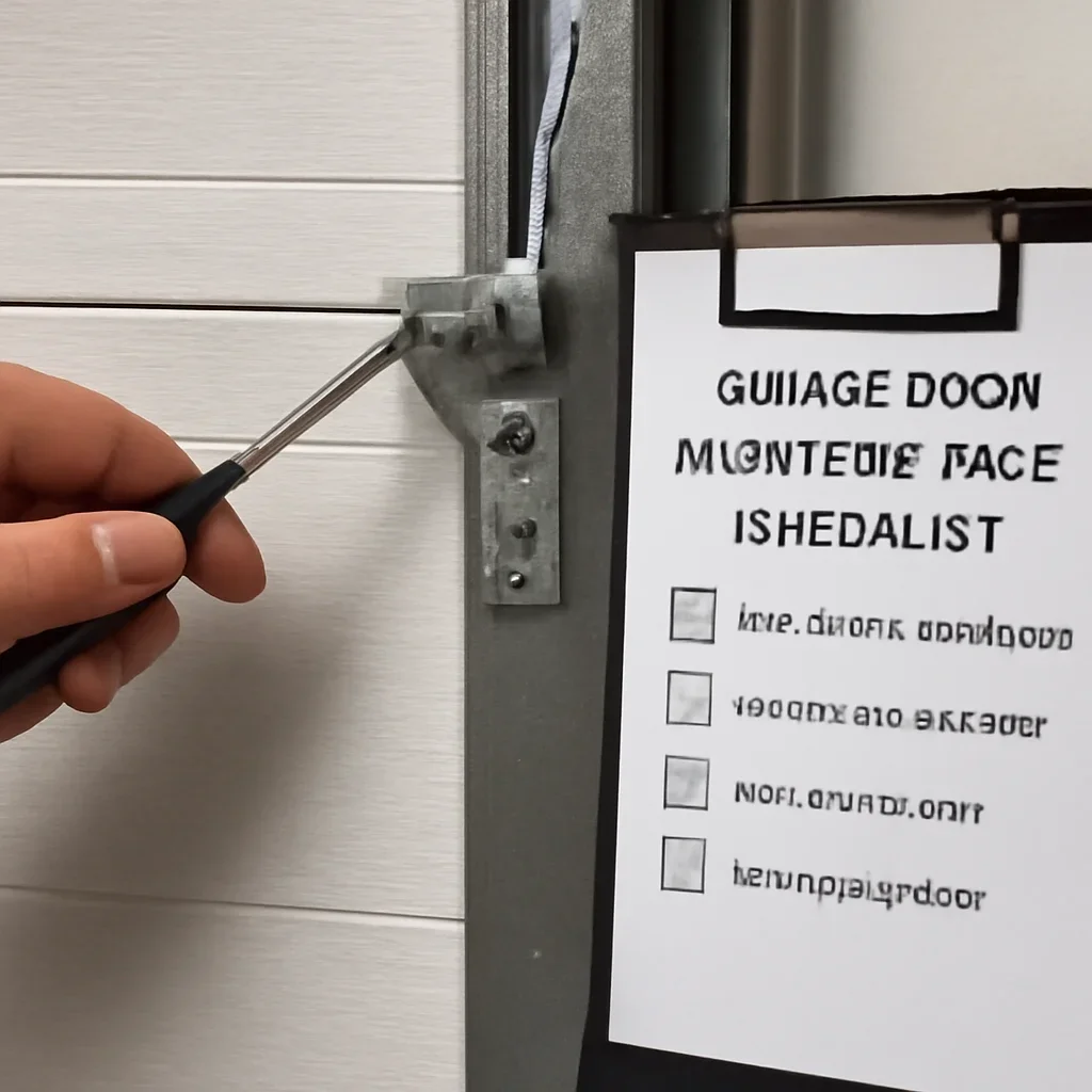 Close-up detail related to garage door maintenance checklist for langley homeowners