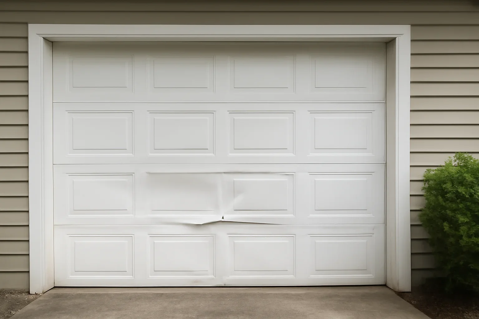 Garage Door Panel Damage: Can It Be Repaired or Replaced? editorial image for a Langley garage door article
