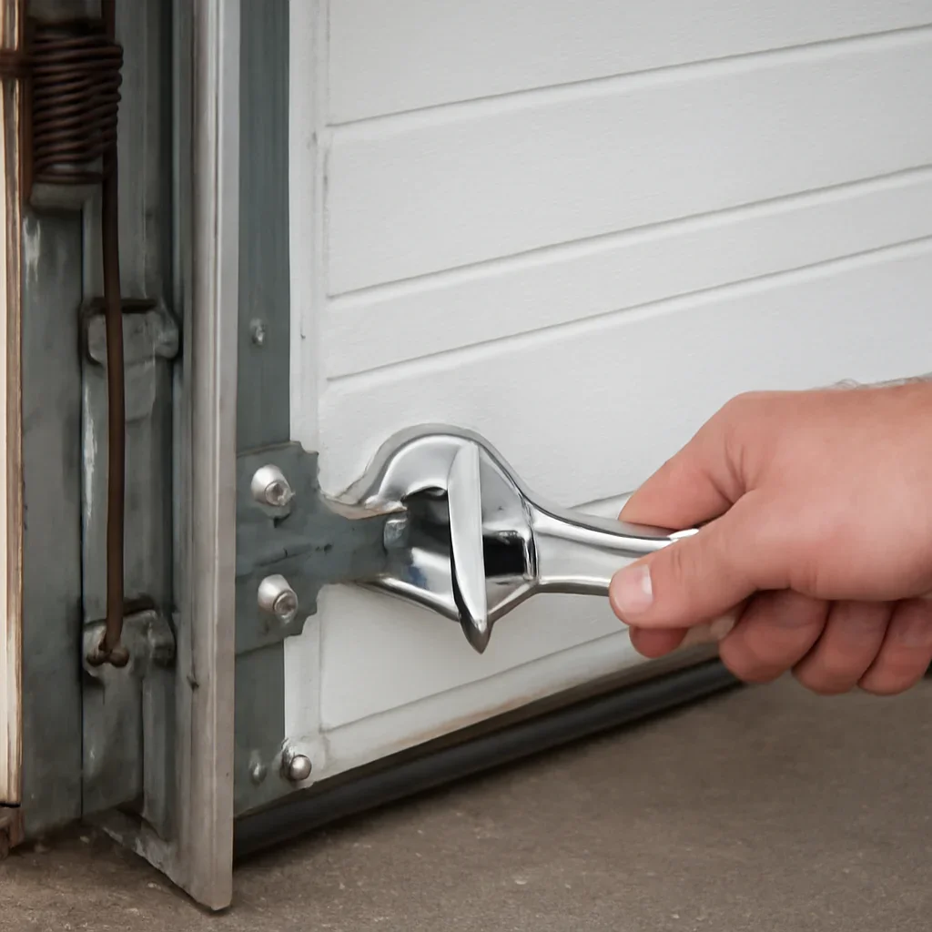 Close-up detail related to how often should you book garage door maintenance in langley?