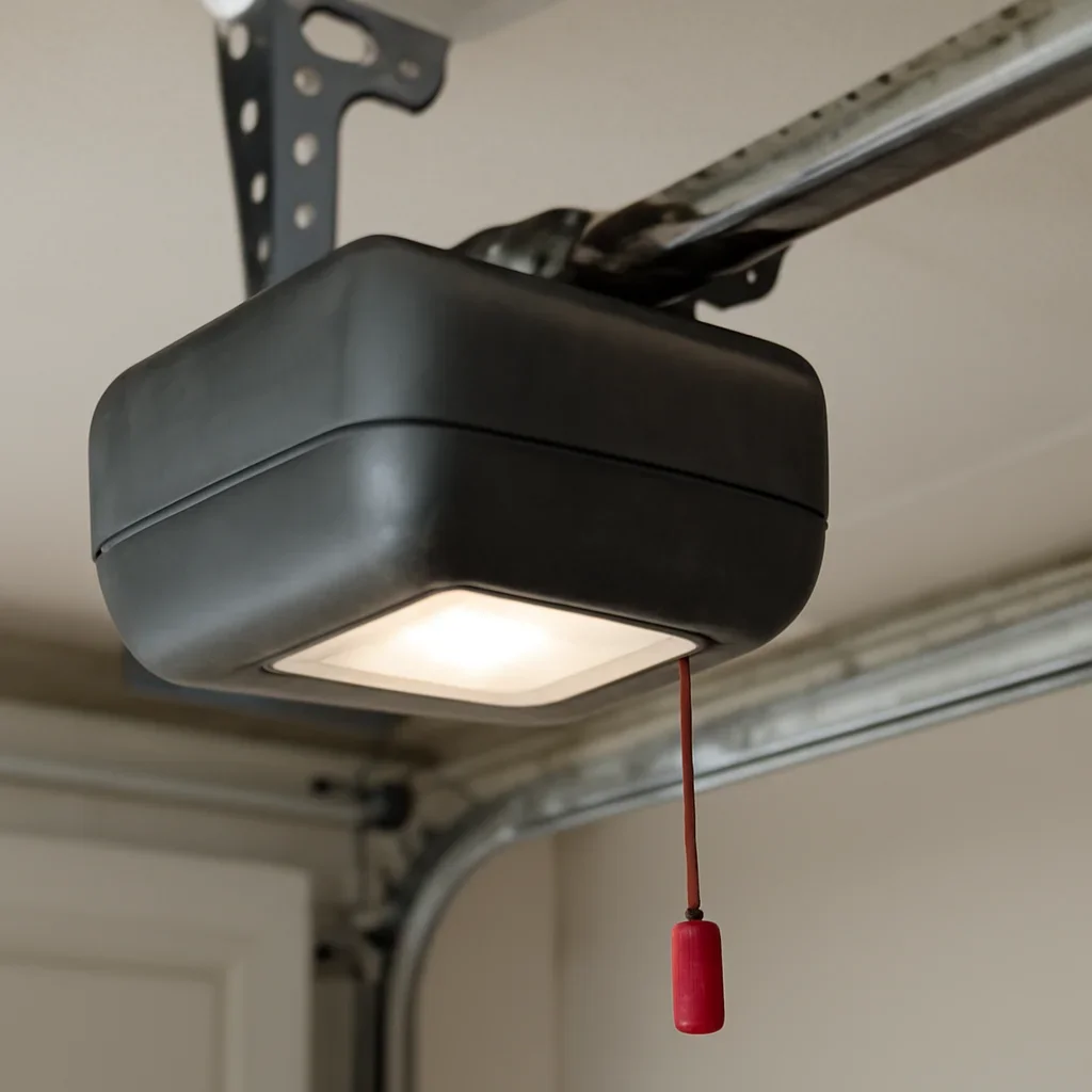 Close-up detail related to top signs you need a new garage door opener