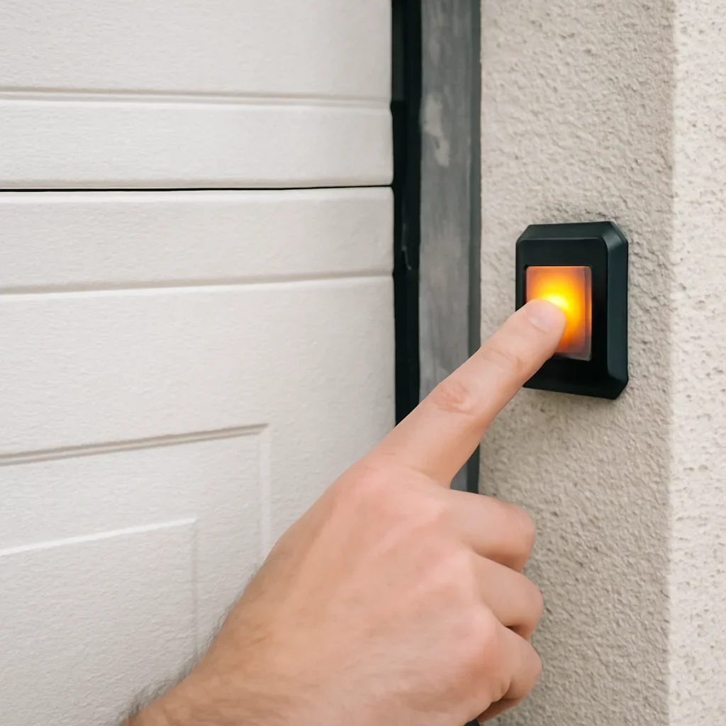Close-up detail related to what to do when your garage door won’t close