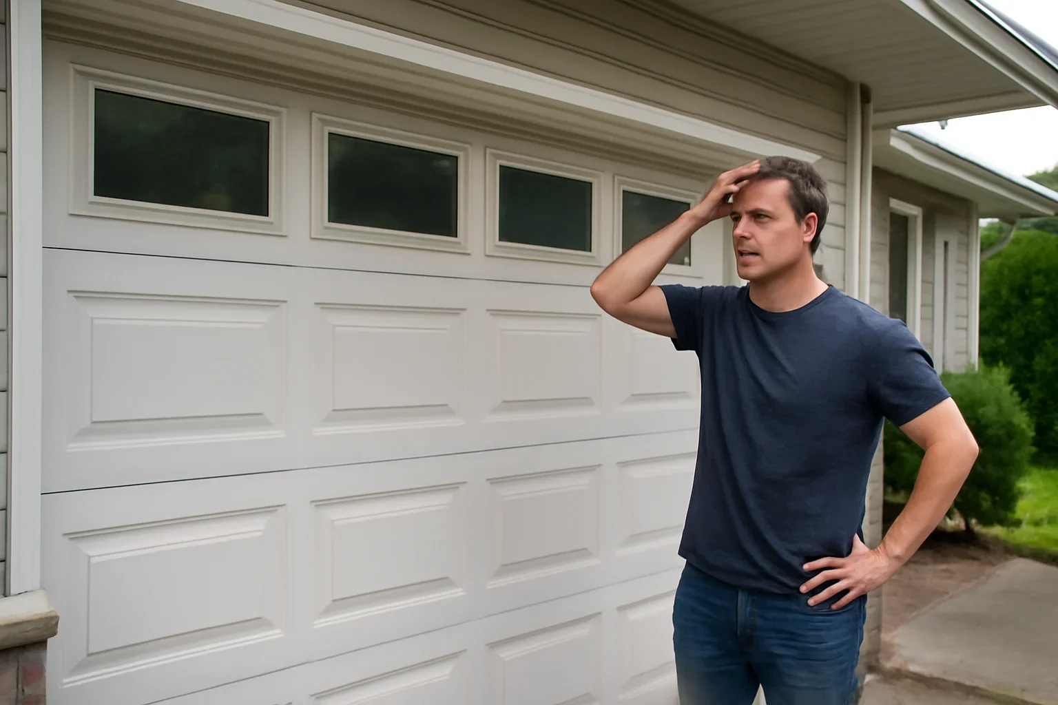 What to Do When Your Garage Door Won’t Close editorial image for a Langley garage door article