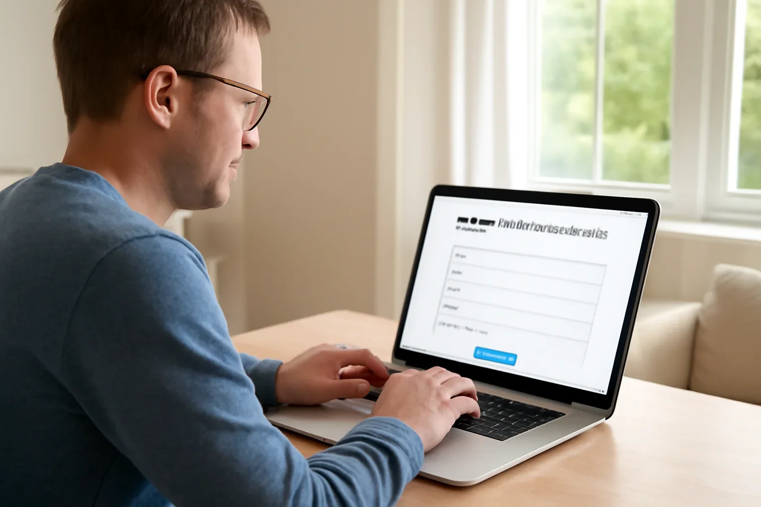 Langley homeowner submitting a garage door service enquiry online