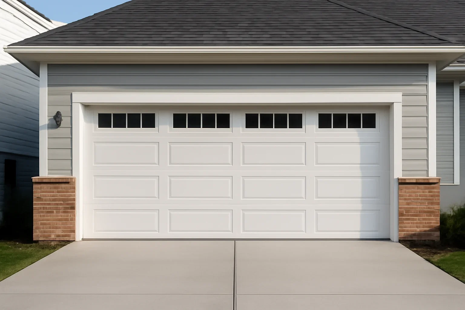 Modern garage door features and opener options for a Langley home