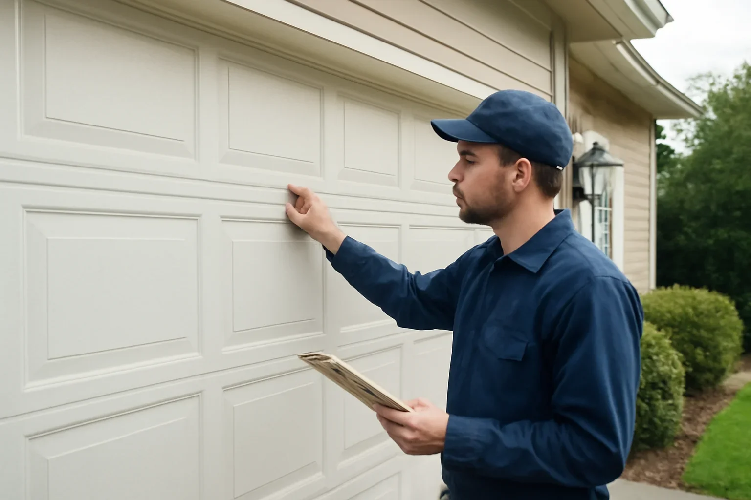 Garage door balance adjustment consultation for a residential property in Langley