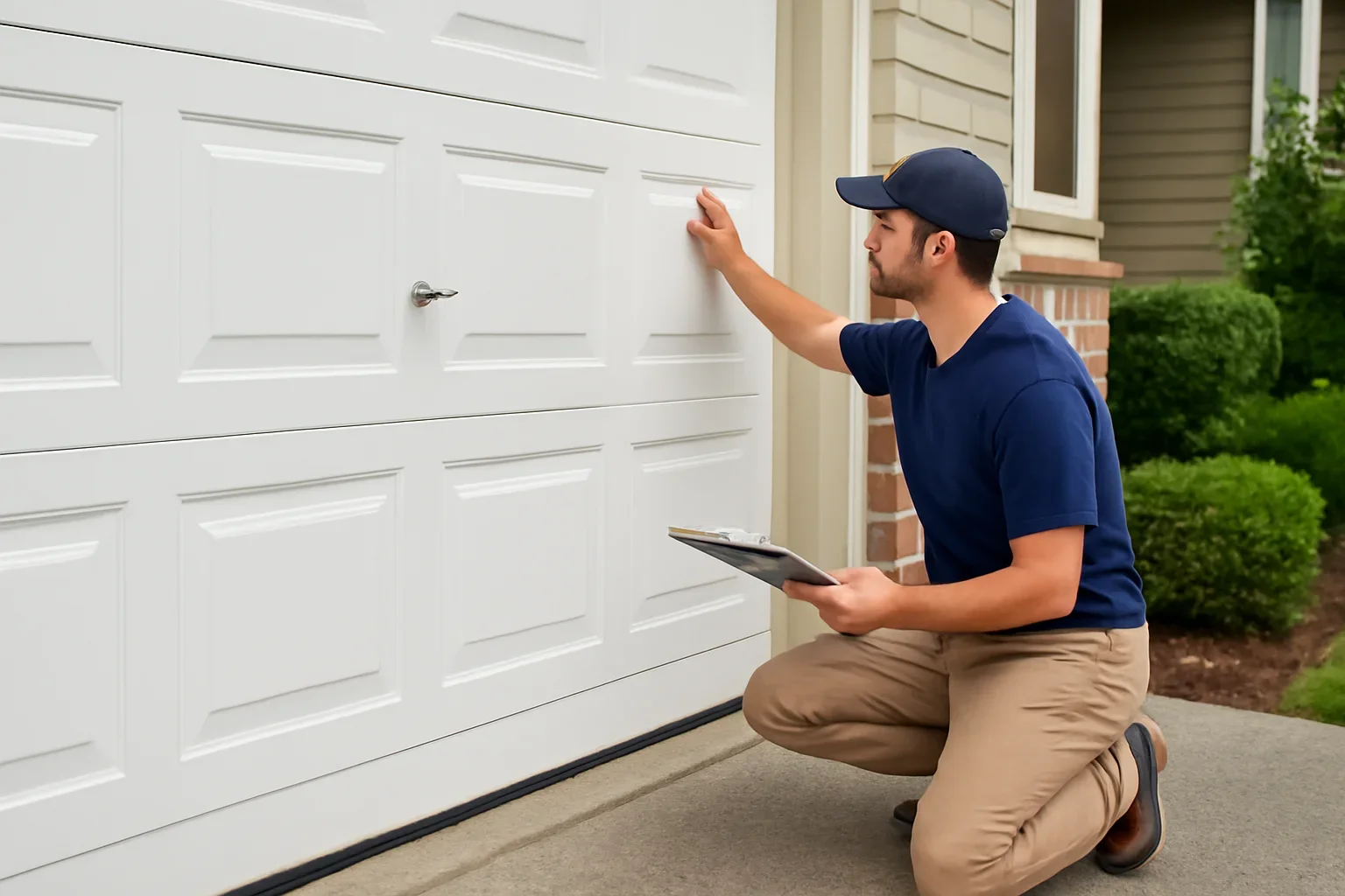 Garage door maintenance consultation for a residential property in Langley