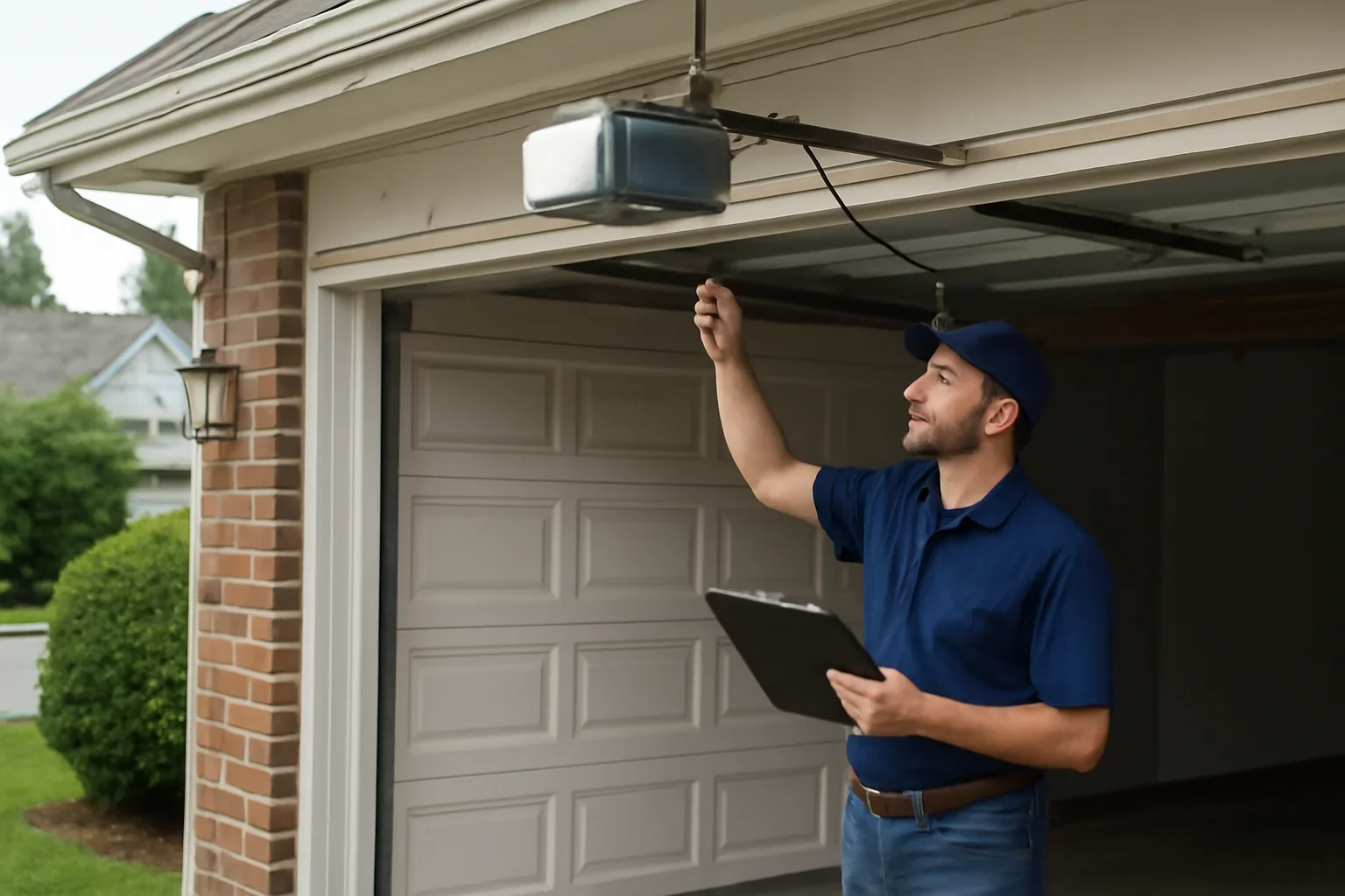Garage door opener repair consultation for a residential property in Langley