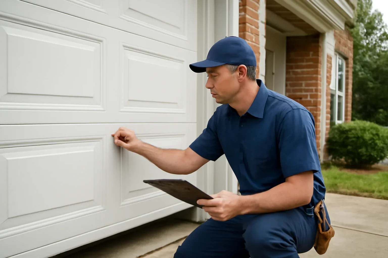 Same-day garage door repair assessment at a residential property in Langley