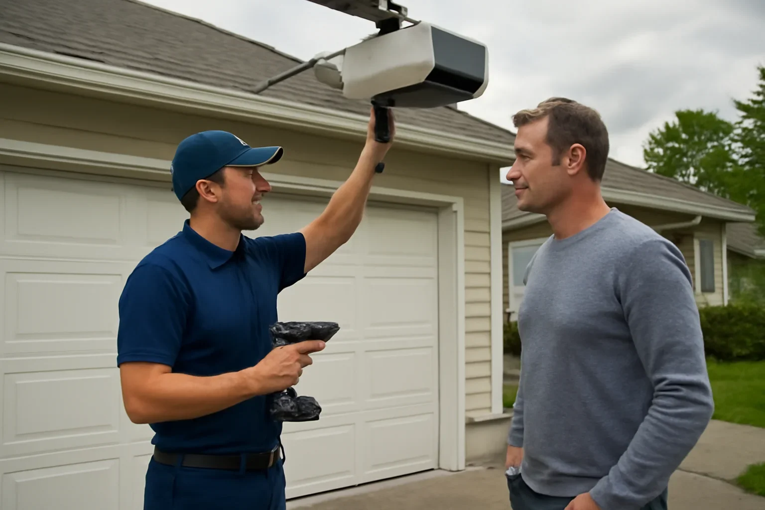 Garage door opener installation planned for an Aldergrove residential garage