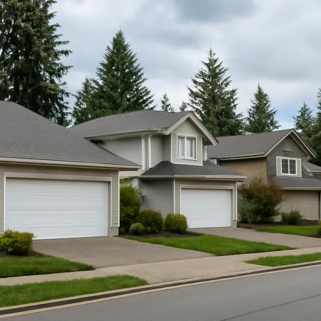 Garage door openings at Aldergrove homes, detached garages, and workshops being assessed for replacement