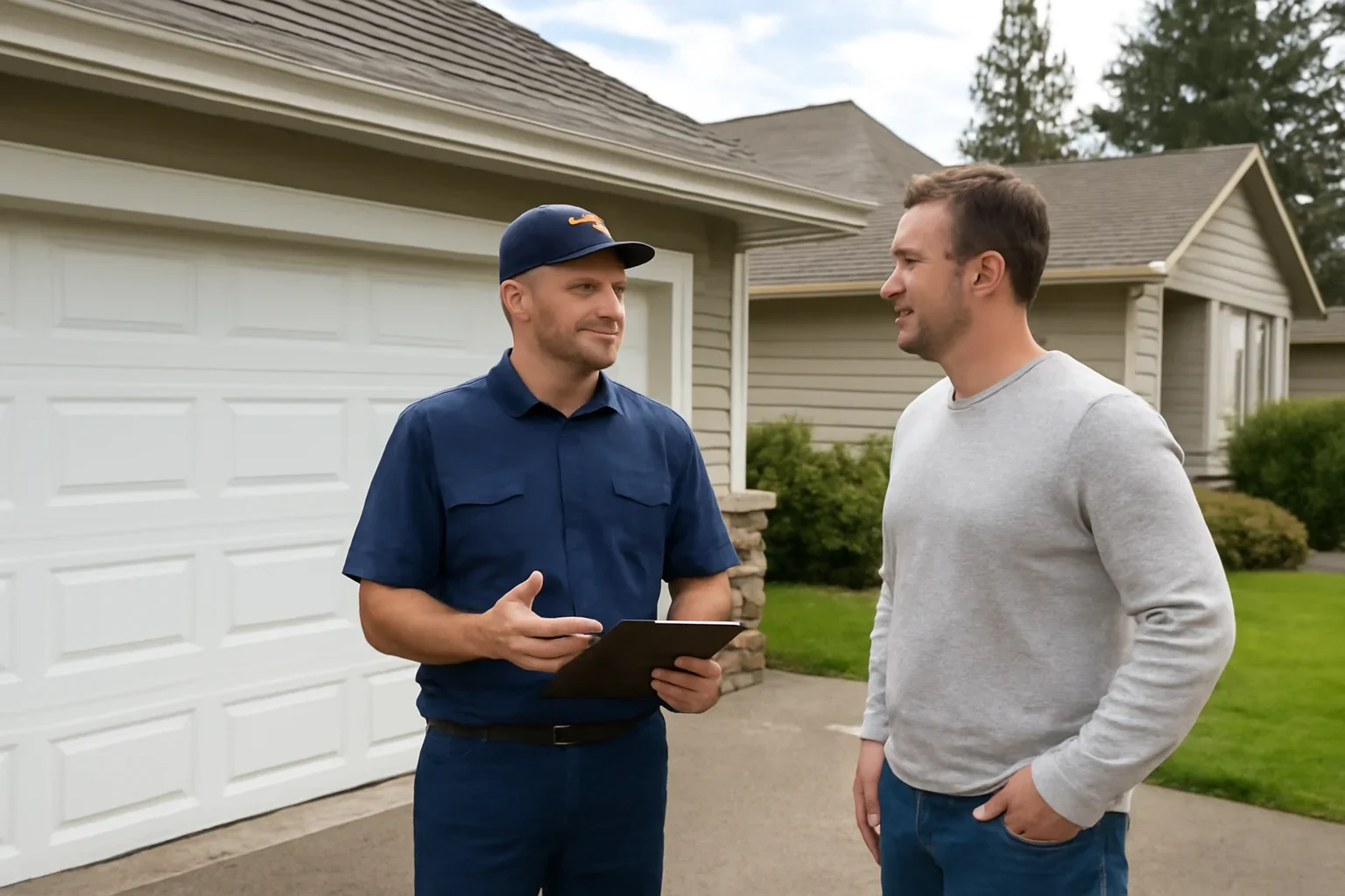 Garage door service for a residential or detached property in Aldergrove