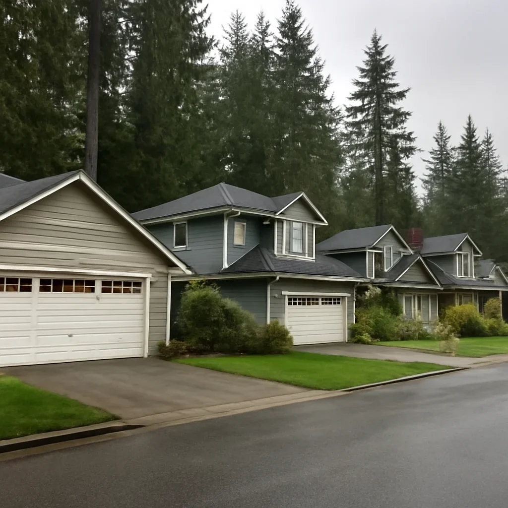 Garage doors at mature Brookswood homes and detached properties requiring emergency repair assessment
