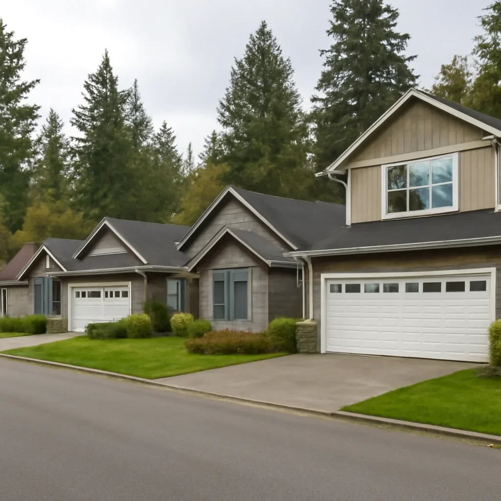 Inspection of garage door opener motor, rail, trolley, sensors, and controls in Brookswood