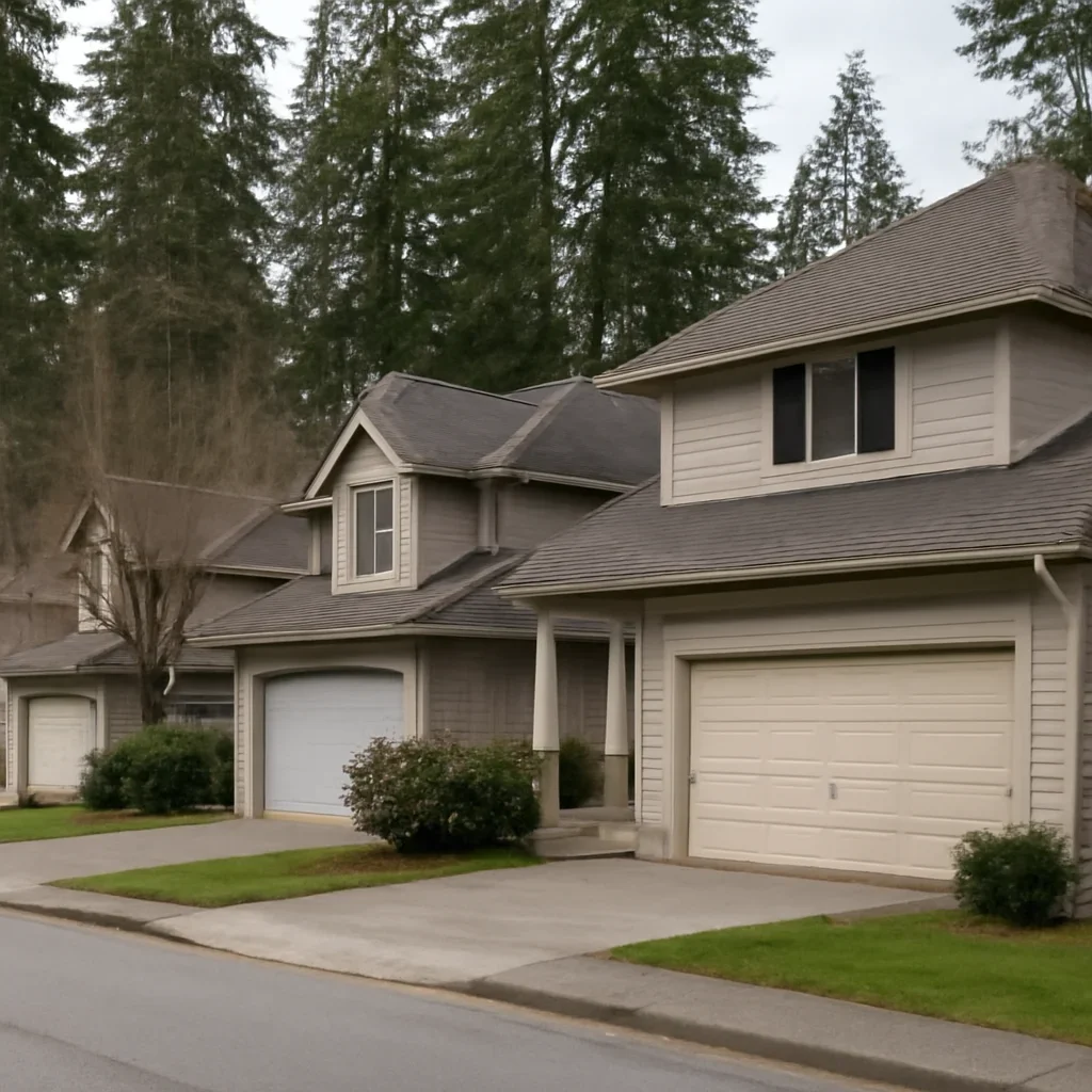 Inspection of garage door springs, cables, rollers, tracks, panels, and opener in Brookswood