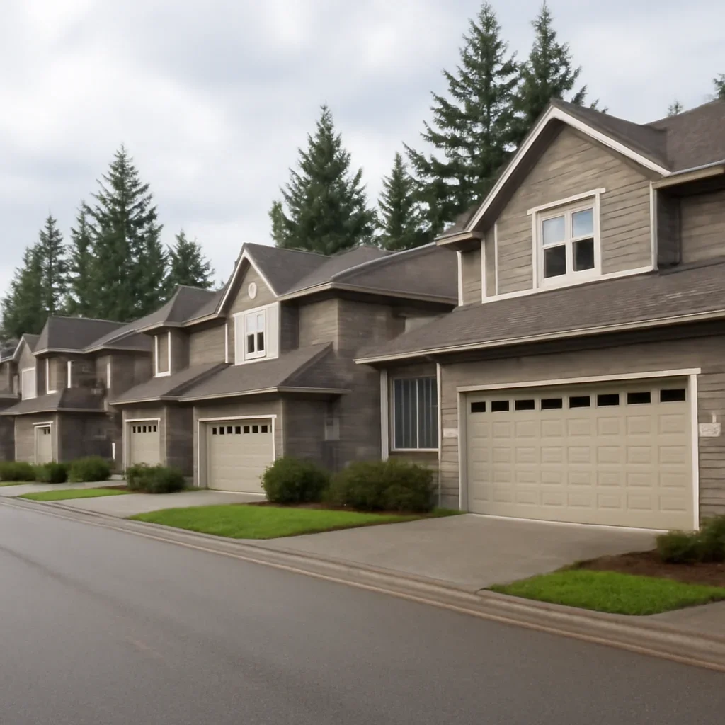 Garage doors at Fernridge homes, detached shops, and semi-rural properties requiring emergency repair assessment
