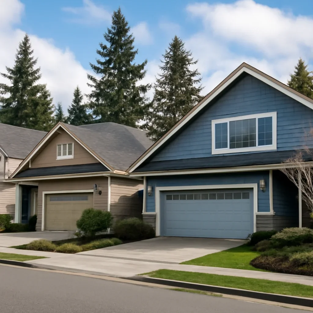 Detached garage and longer driveway context for garage door opener installation in Fernridge