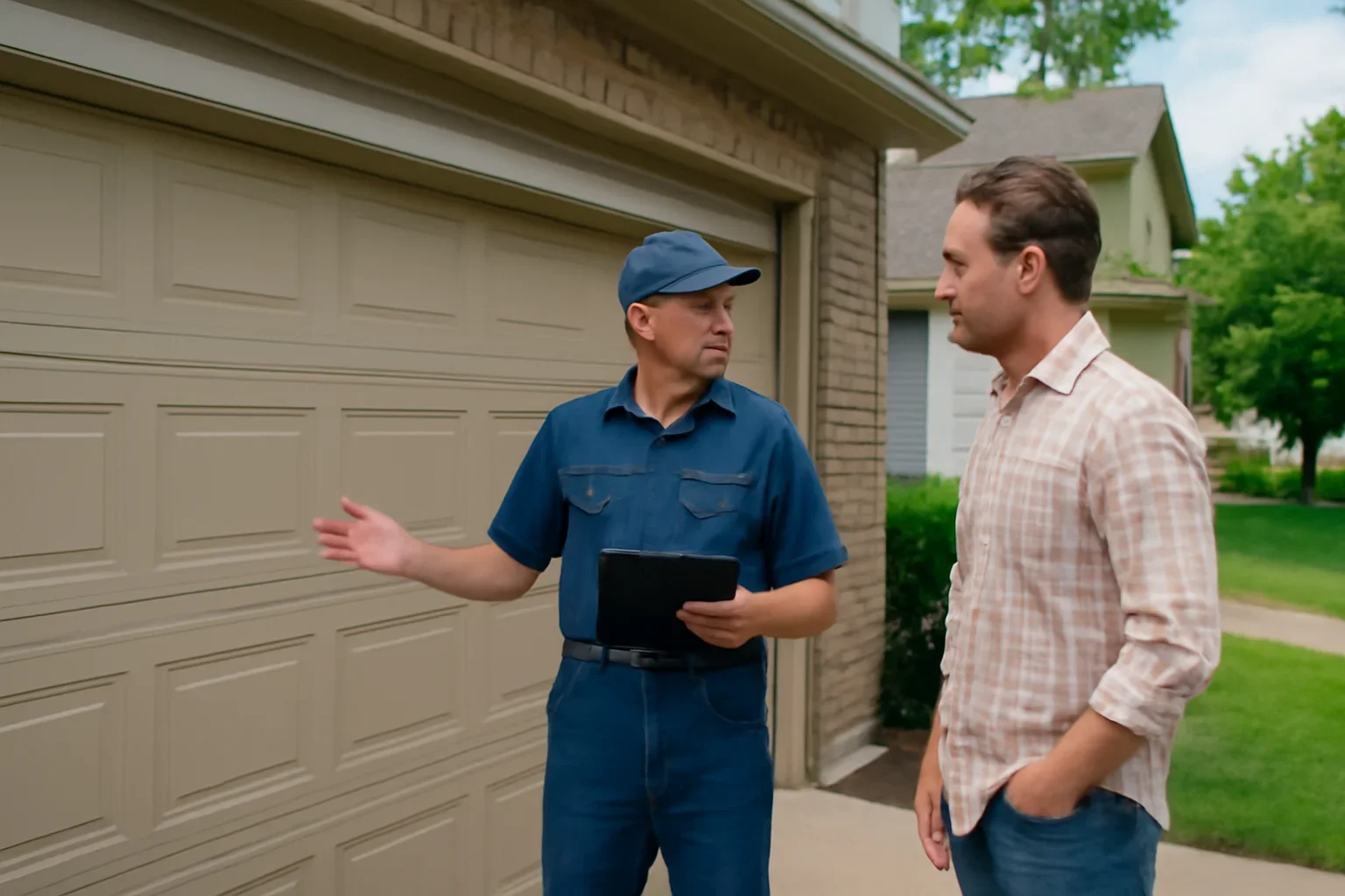 Garage door repair for a residential property in Fernridge