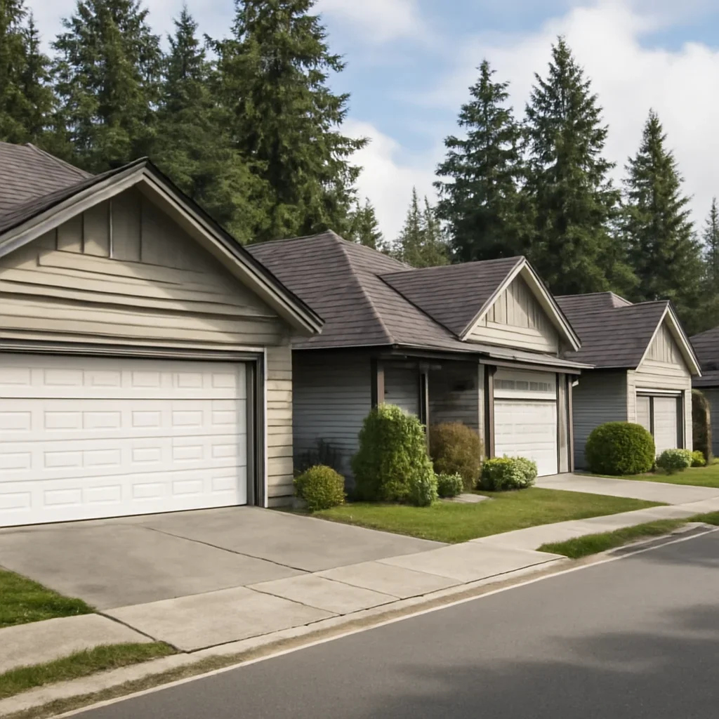 Inspection of garage door sensor alignment, brackets, wiring, lenses, and opener controls in Fernridge