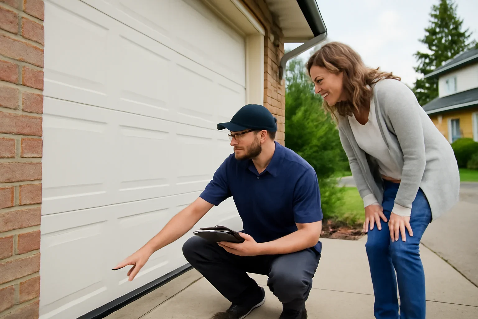 Garage door weather seal replacement for a residential property in Fernridge