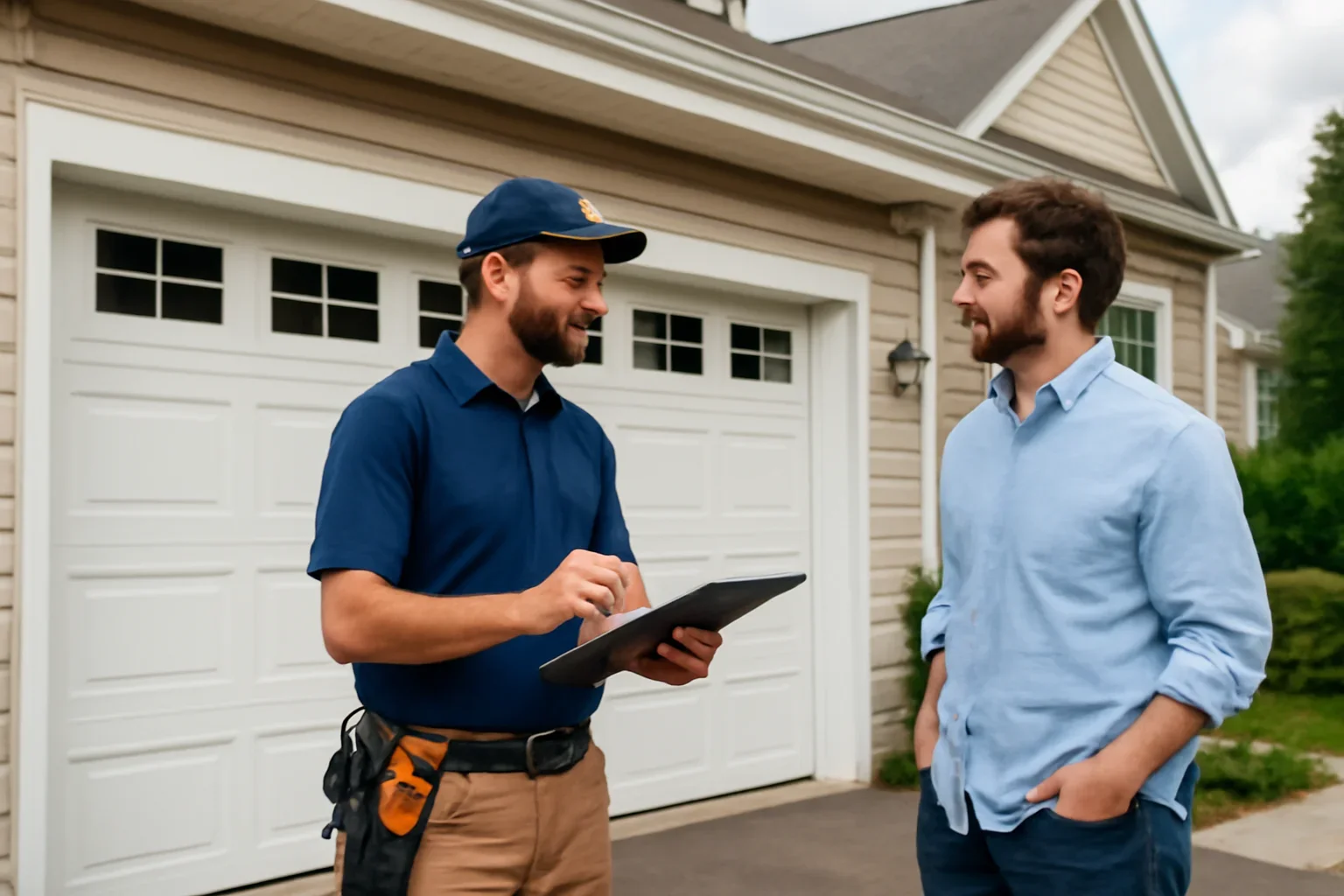 Garage door service for a semi-rural residential property in Fernridge