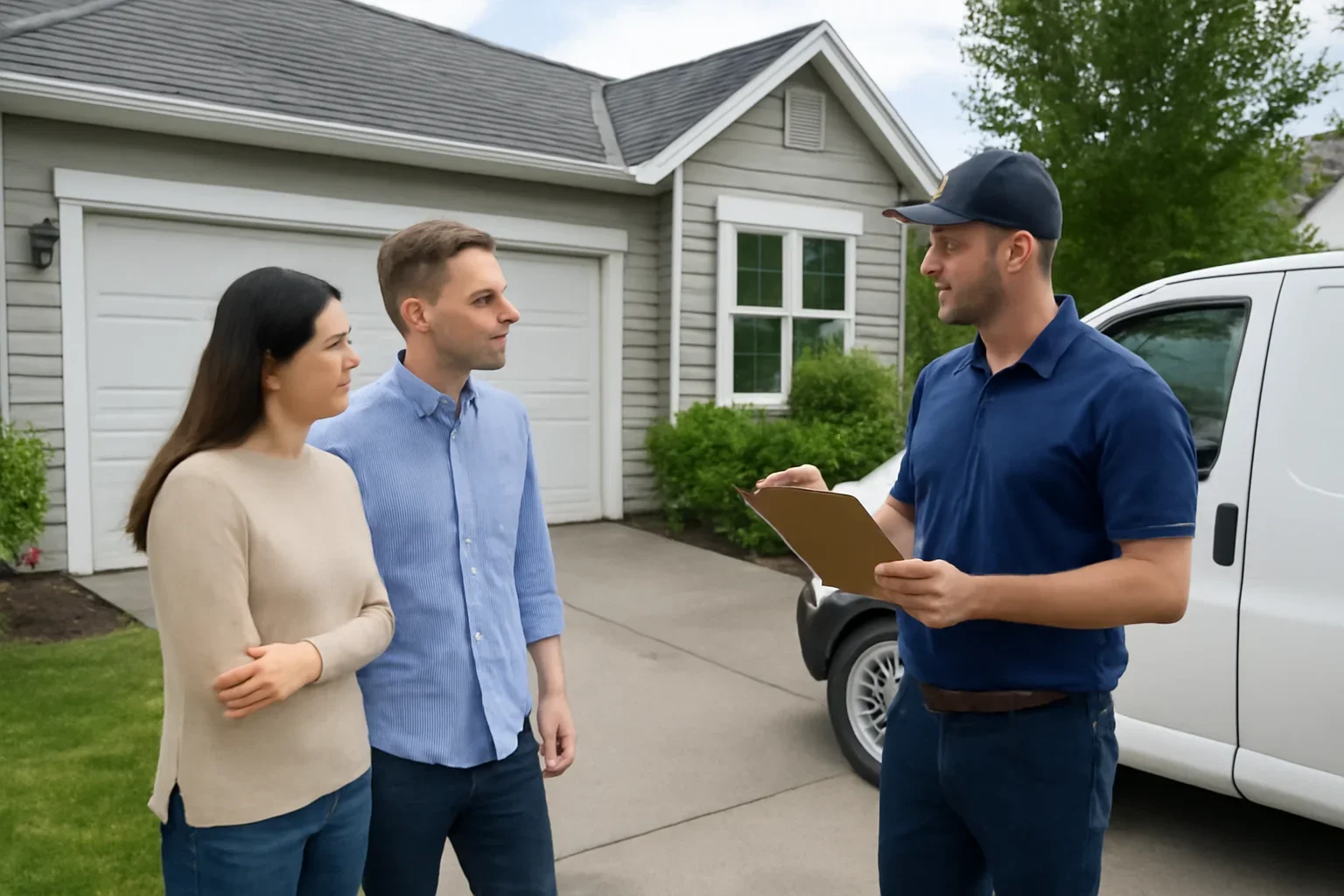 Same-day garage door repair assessment at a Fernridge home or detached shop