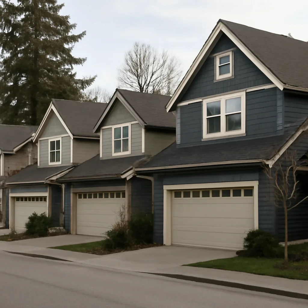 Measuring a Fort Langley garage opening for a carriage-style door, tracks, insulation, and opener