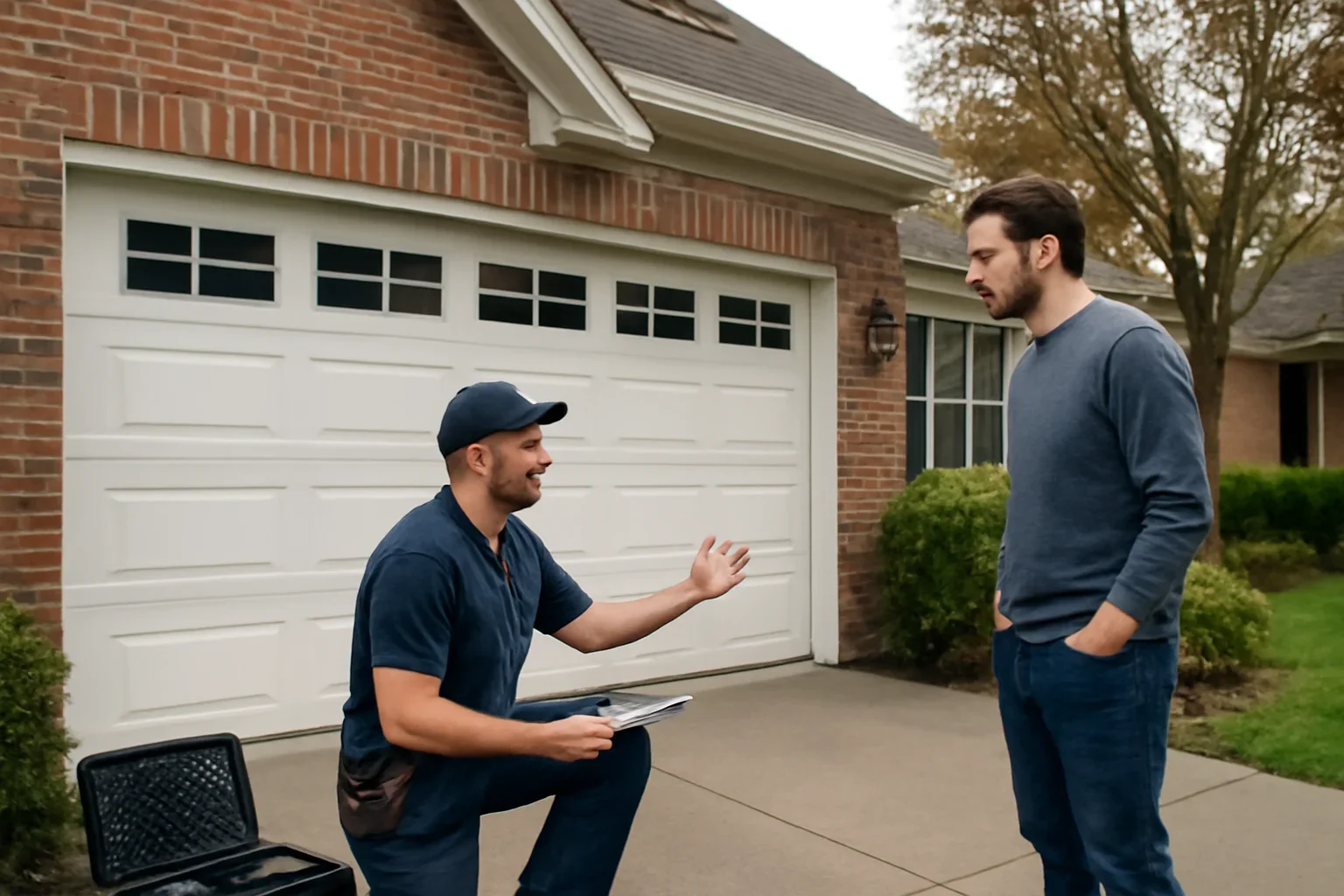 Garage door services for a residential property in Fort Langley