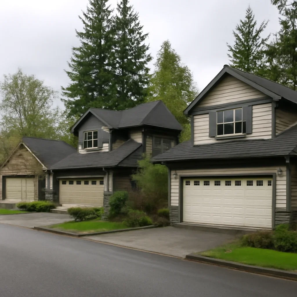Garage door on a rural residential or acreage property in Glen Valley, Langley