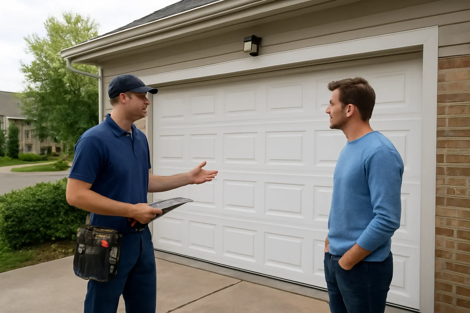 New garage door installation planned for a Glen Valley residential property