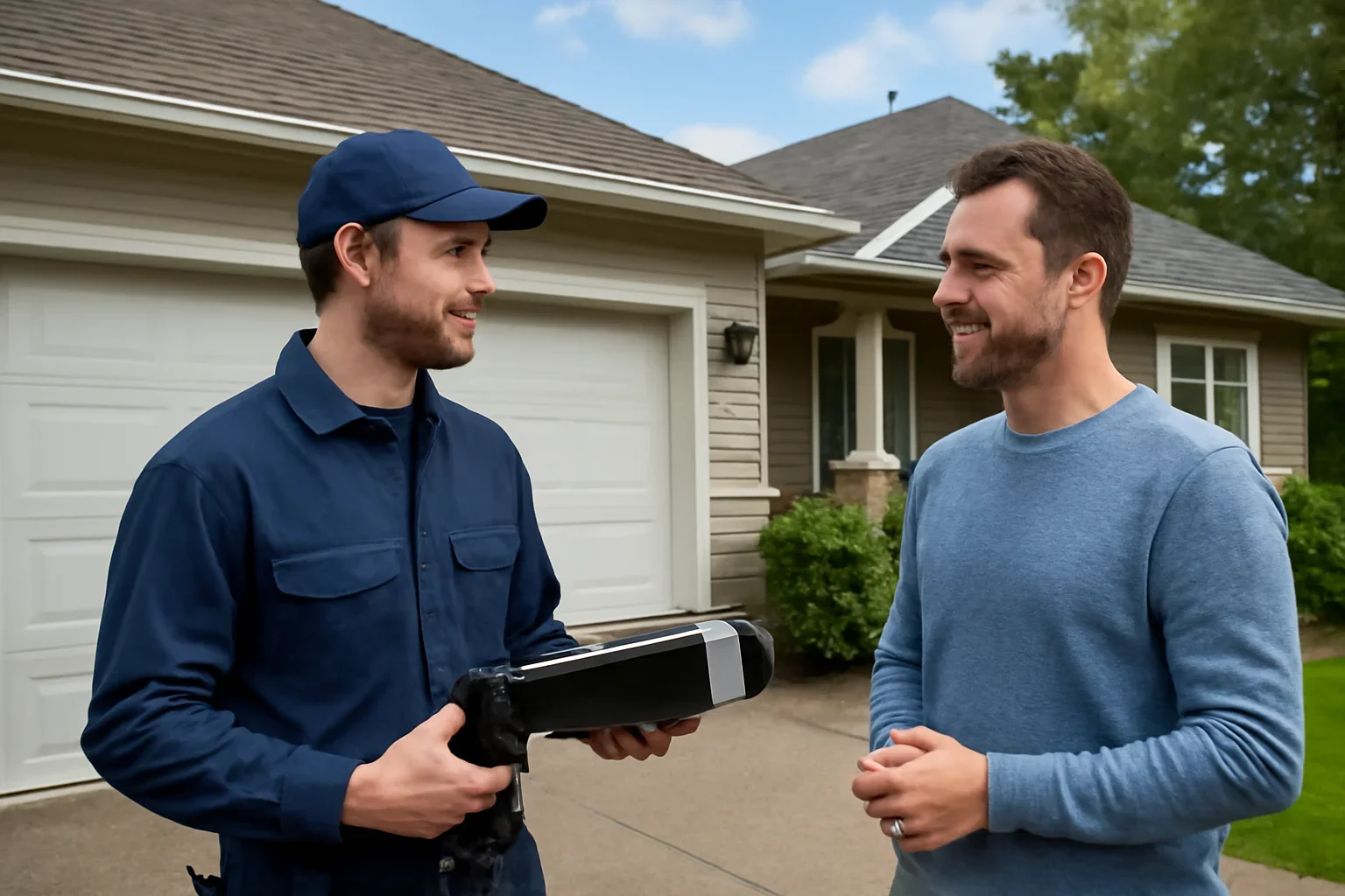 Garage door opener installation for a Glen Valley residential garage