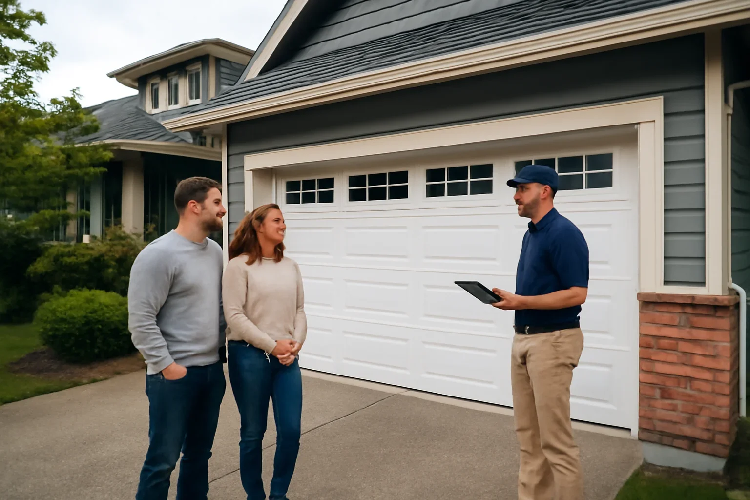 Garage door replacement planning at a residential property in Glen Valley, Langley