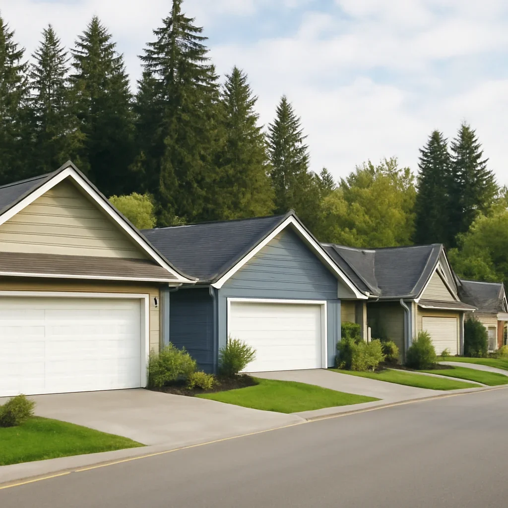 Garage door weather sealing at a Glen Valley property with a detached garage or workshop