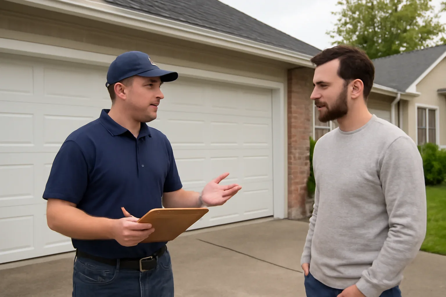 New residential garage door installation planned for a Langley City home