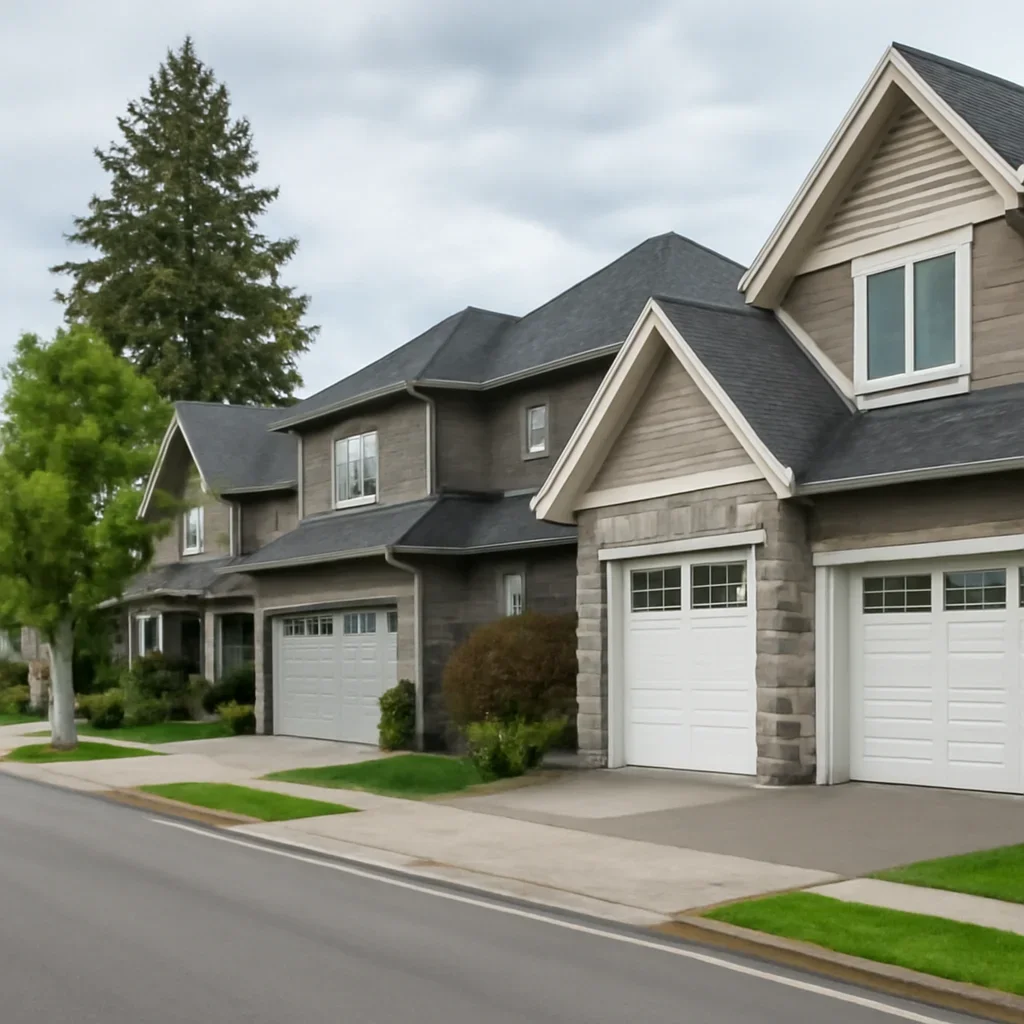 Residential garage door and driveway conditions in Langley City