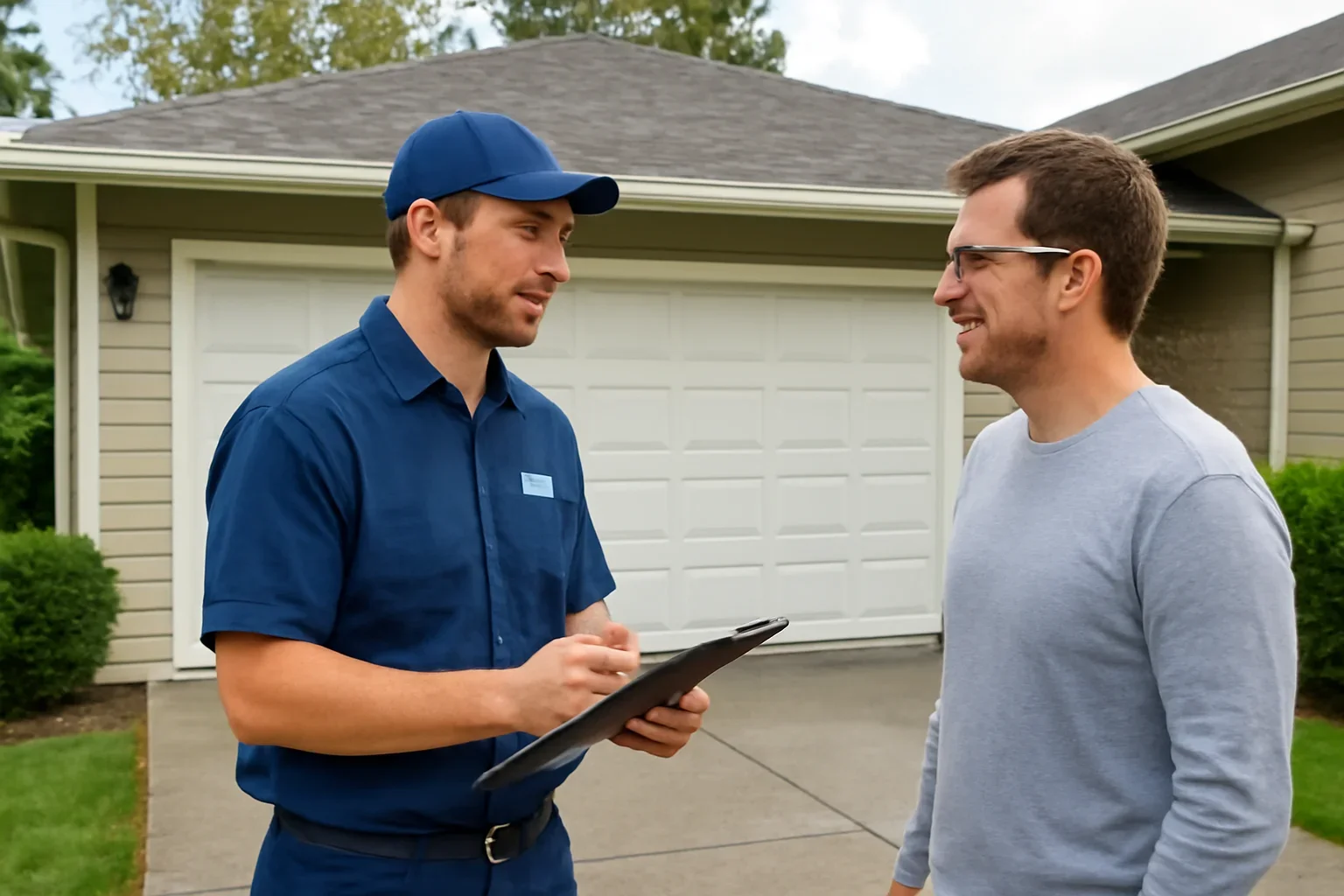 Garage door opener installation in Milner for a residential property