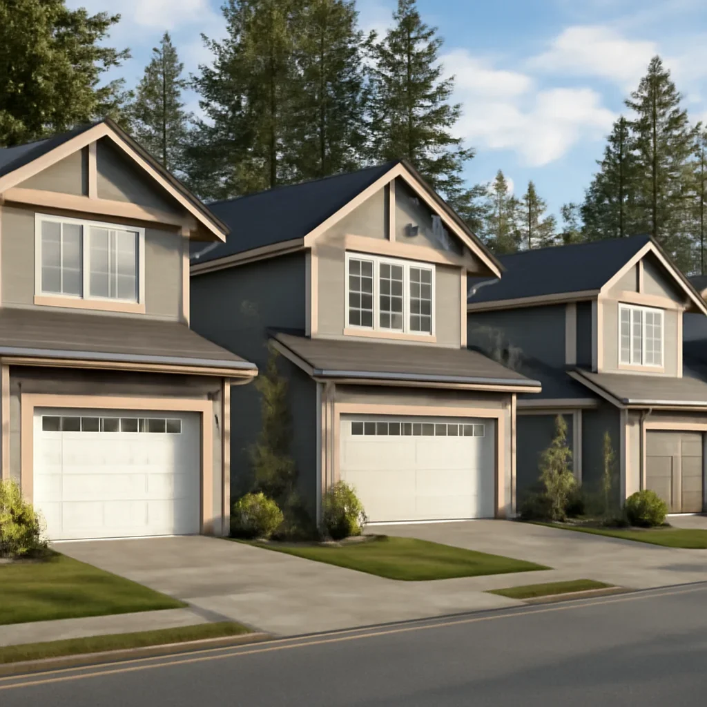 Garage doors on homes and properties in Milner Langley