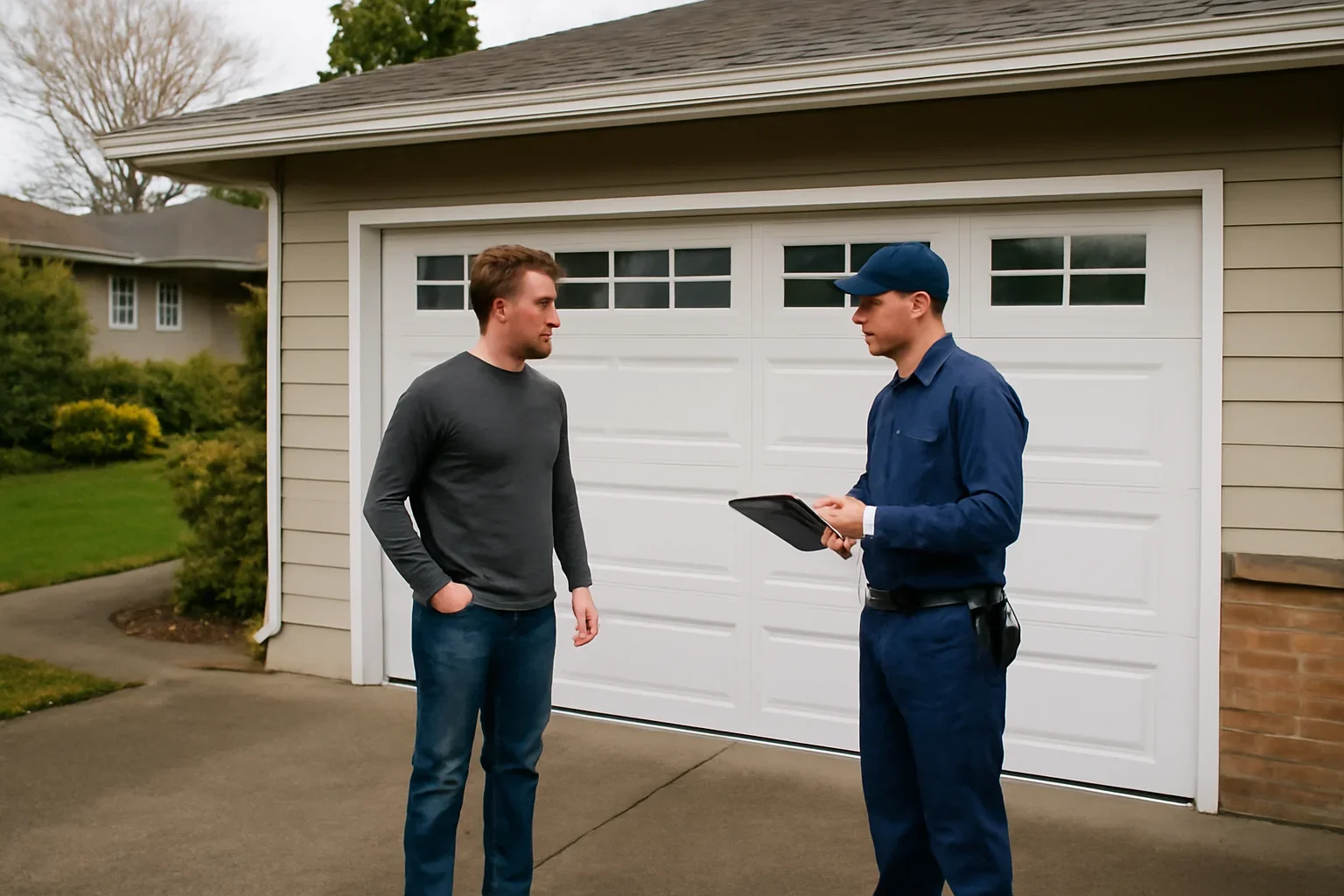 Garage door repair in Milner for a residential property