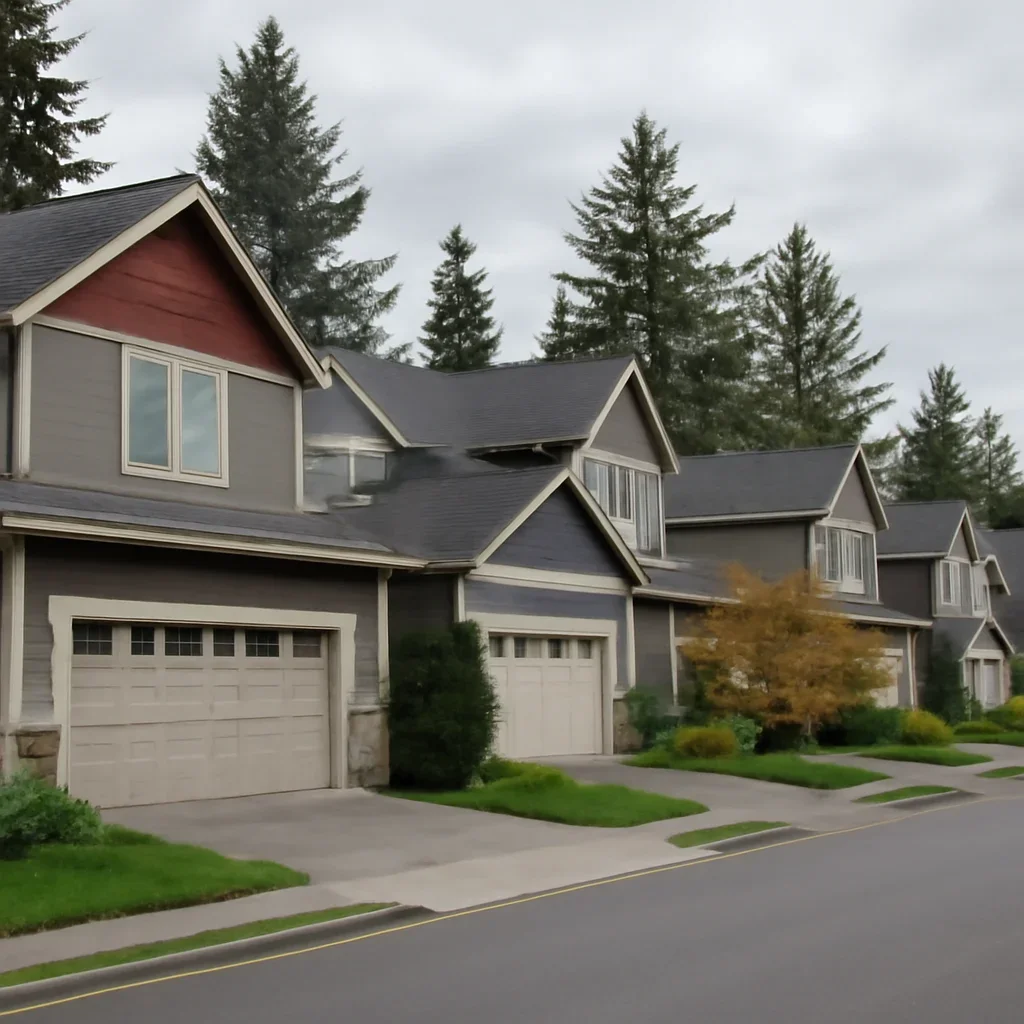 Garage doors on homes and detached garages in Milner Langley