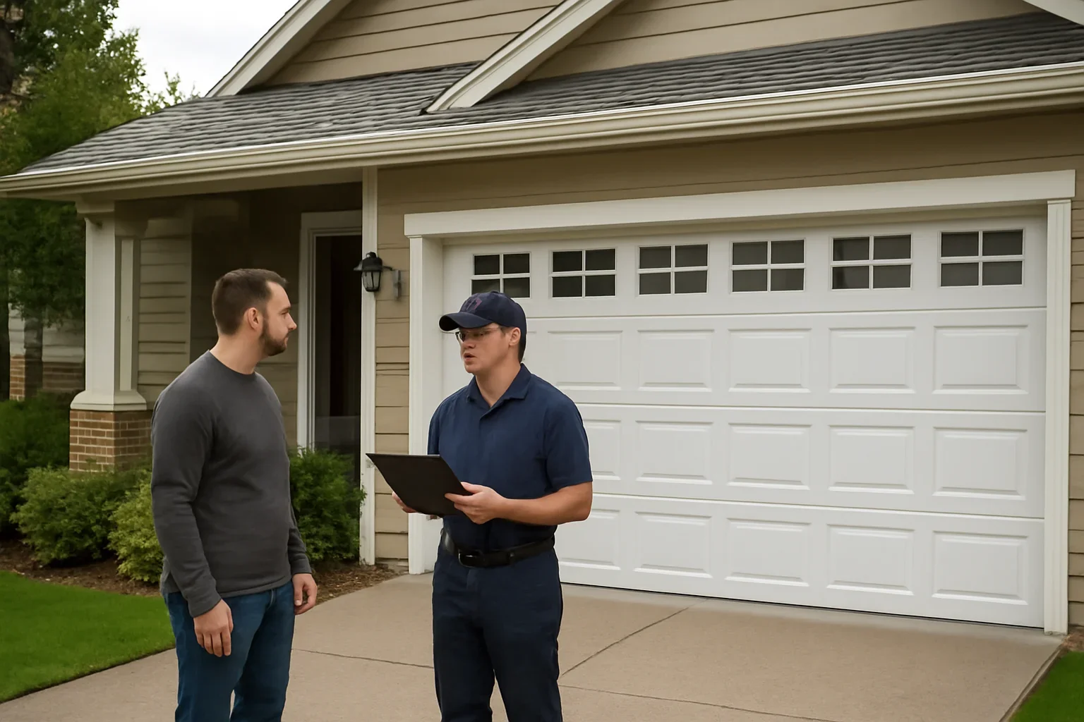 Garage door replacement in Milner for a residential property