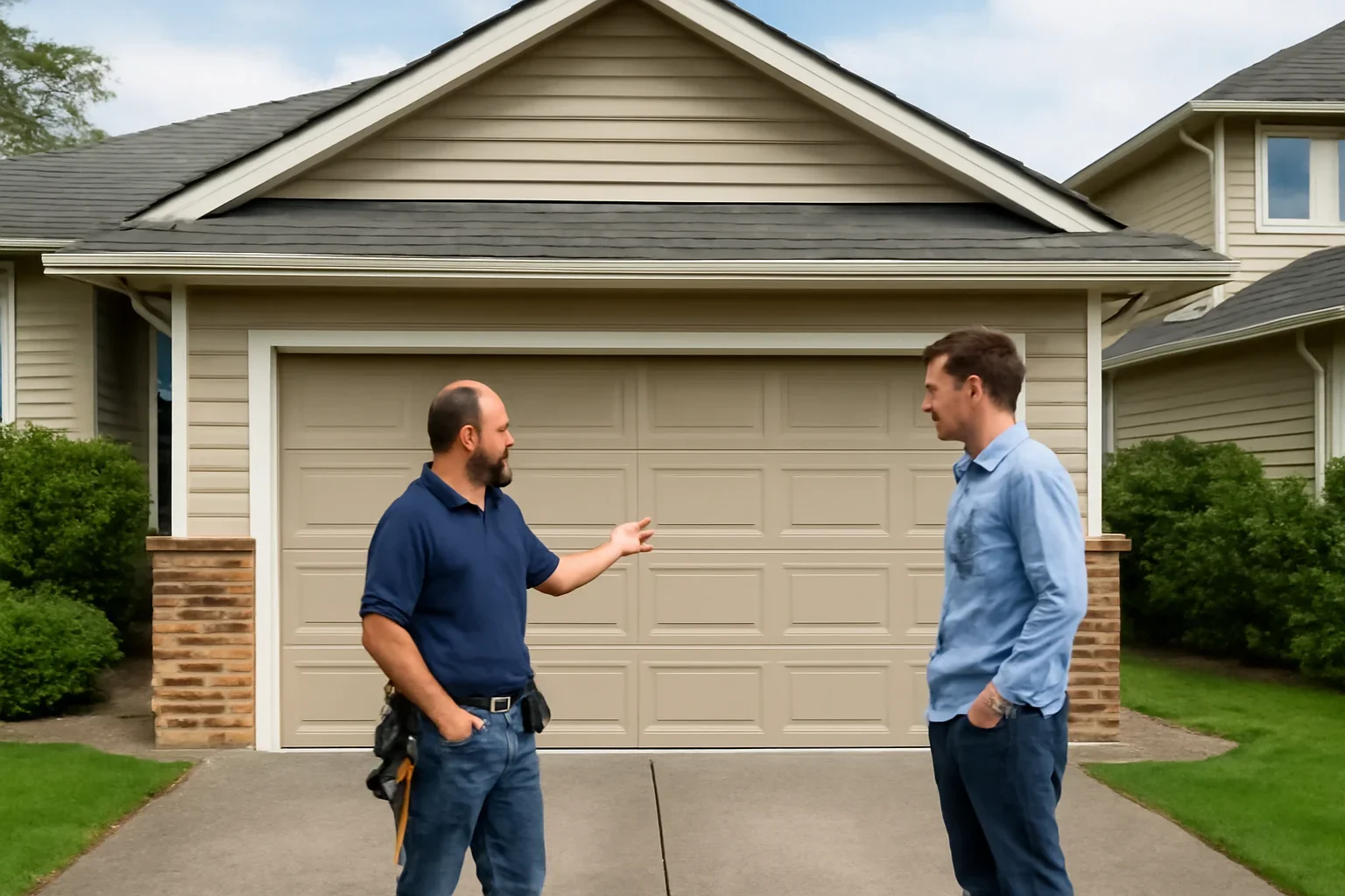 Garage door services for a residential property in Milner