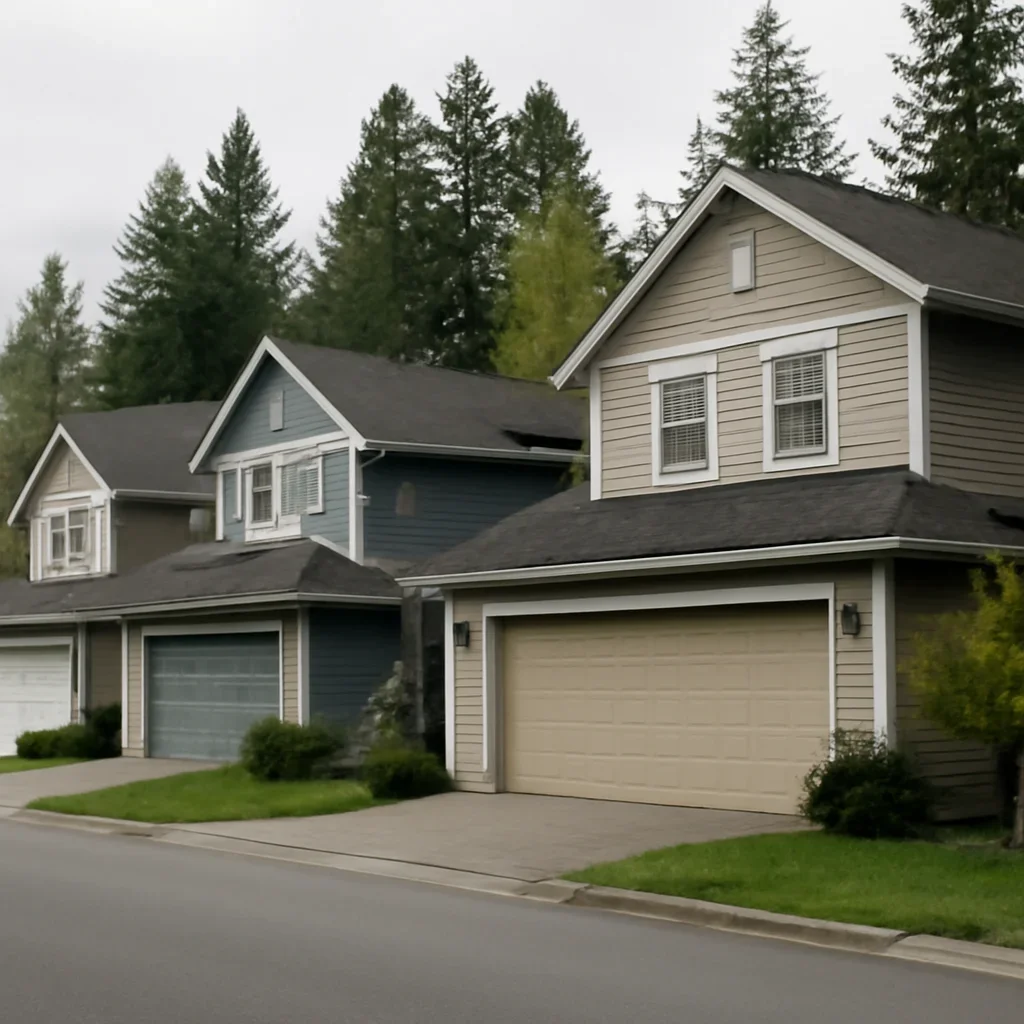 Garage doors on homes and properties in Milner Langley