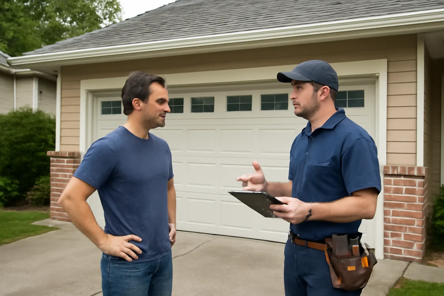 Same-day garage door repair in Milner for a residential property