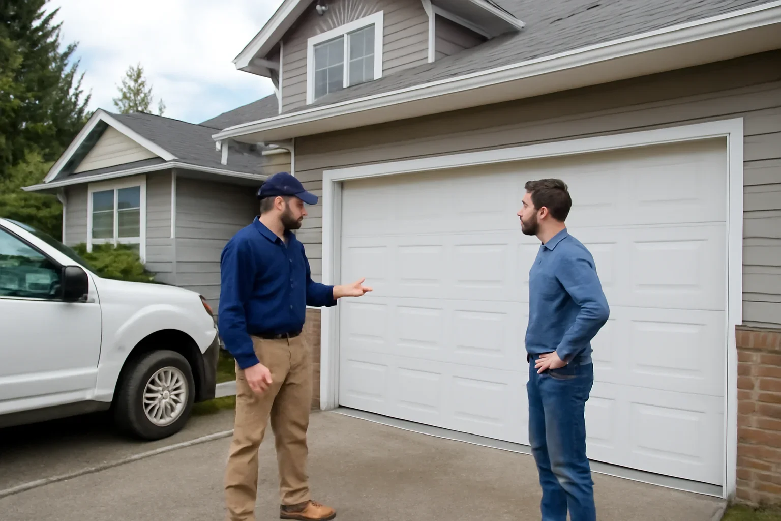 Emergency garage door repair in Murrayville for a residential property