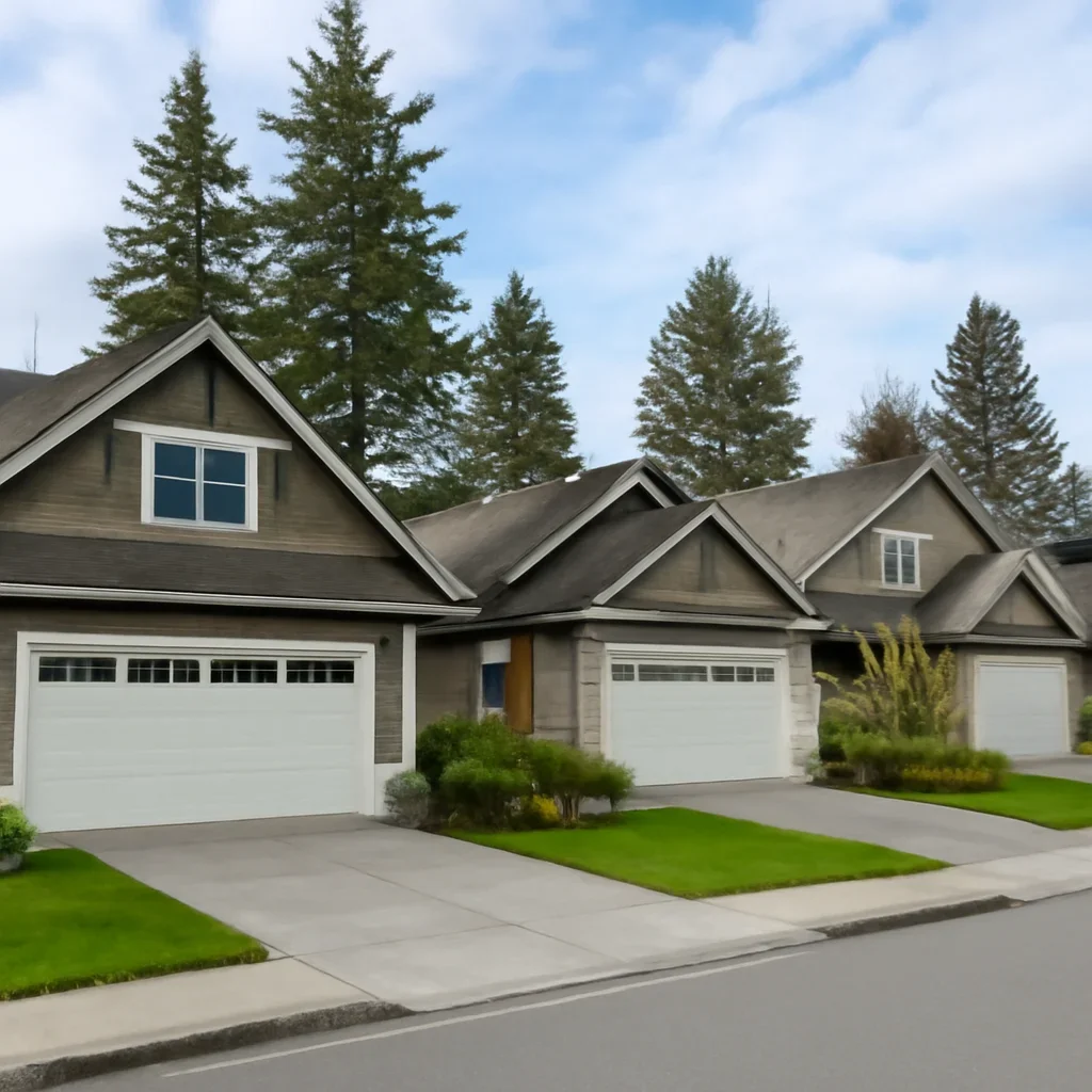 Garage doors on homes in Murrayville Langley