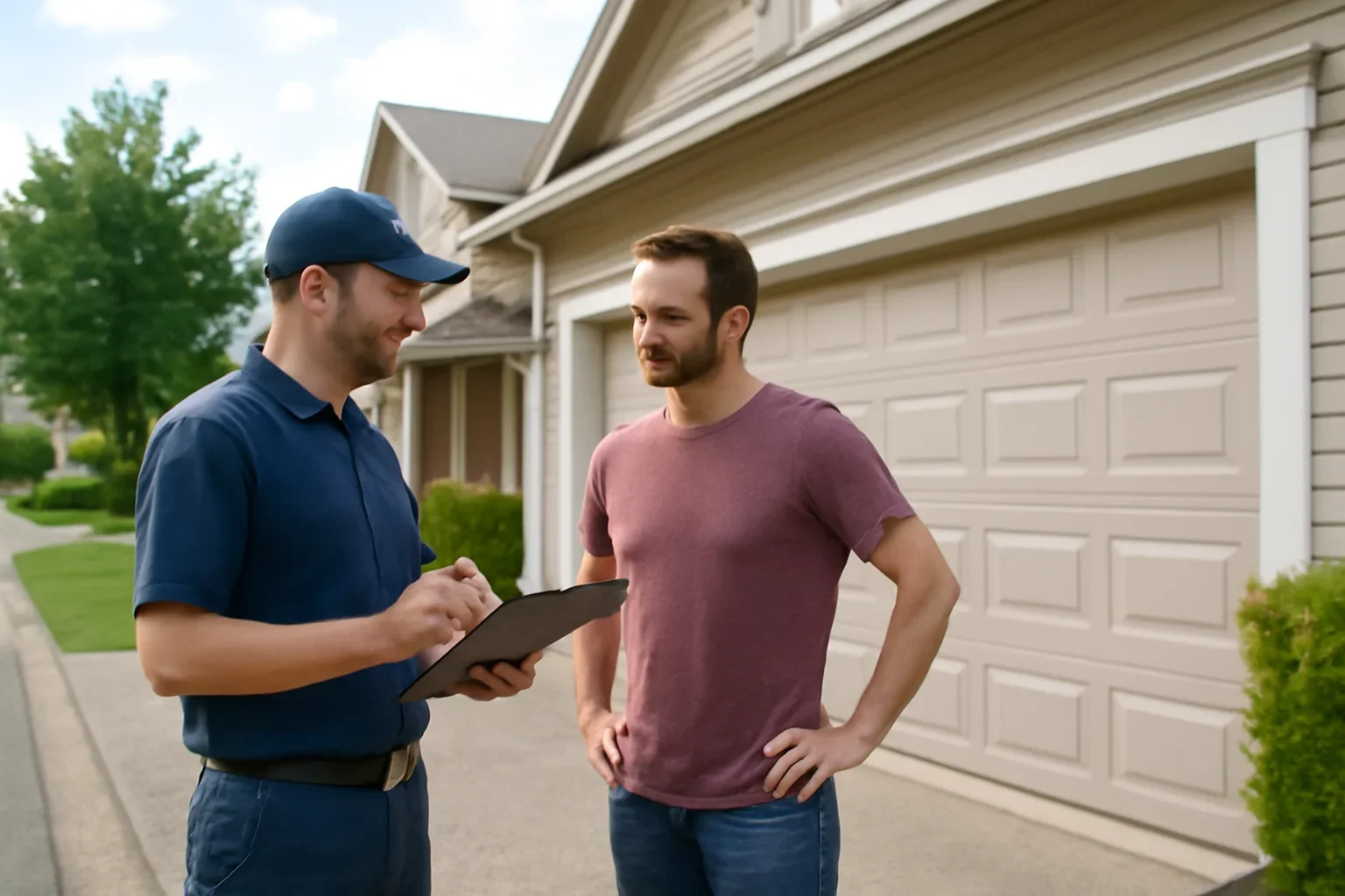 Garage door opener installation in Murrayville for a residential garage door