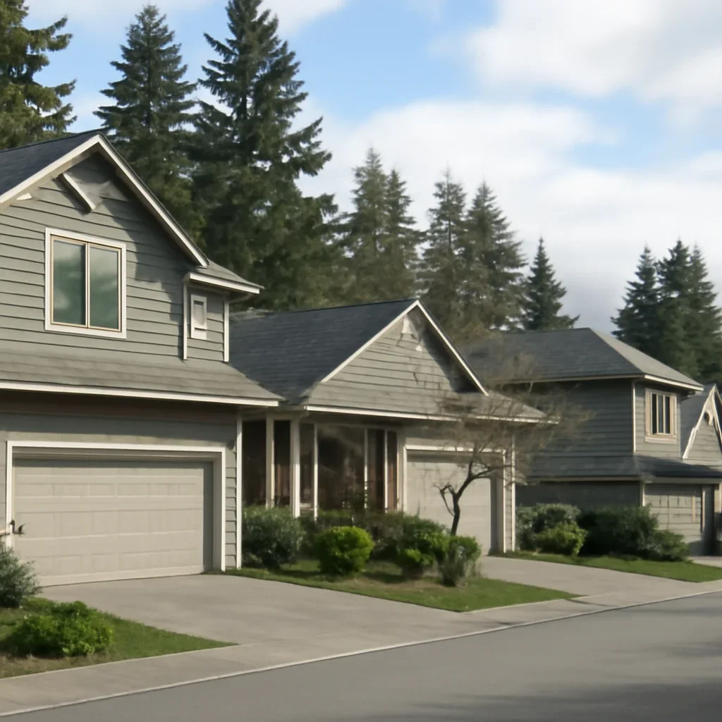 Garage doors on homes in Murrayville Langley