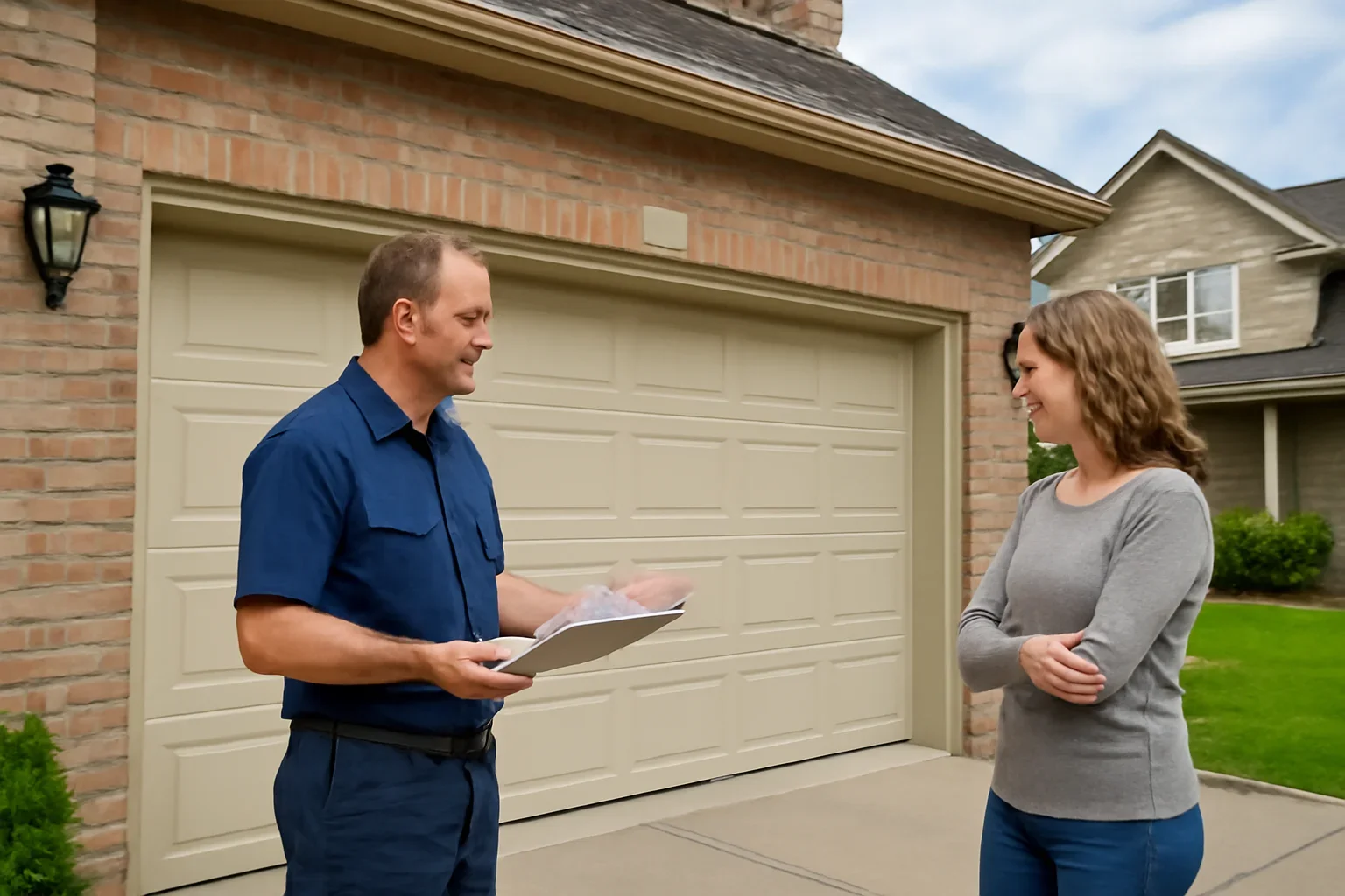 Garage door panel replacement in Murrayville for a residential property