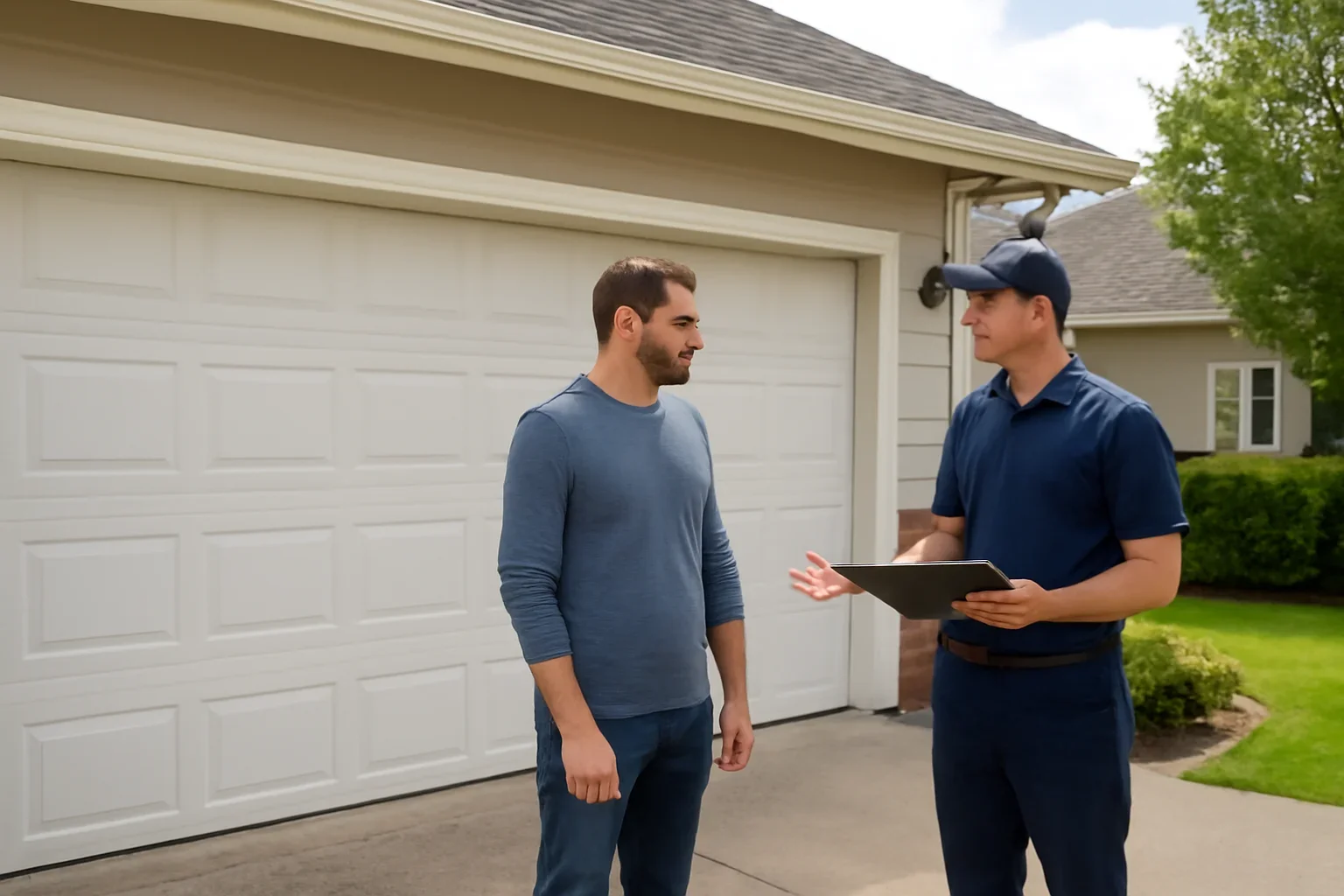 Garage door repair in Murrayville for a residential property