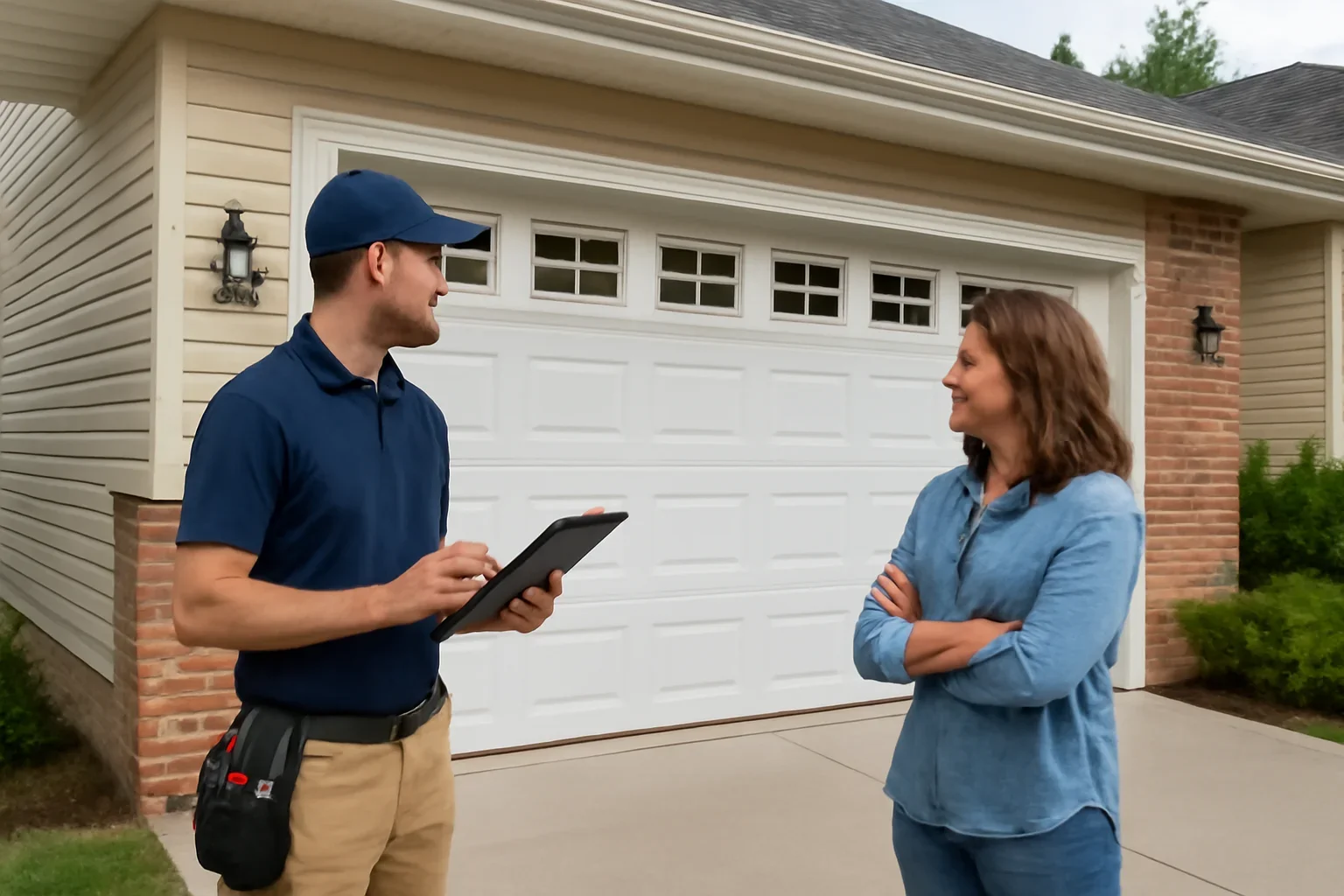 Garage door replacement in Murrayville for a residential property